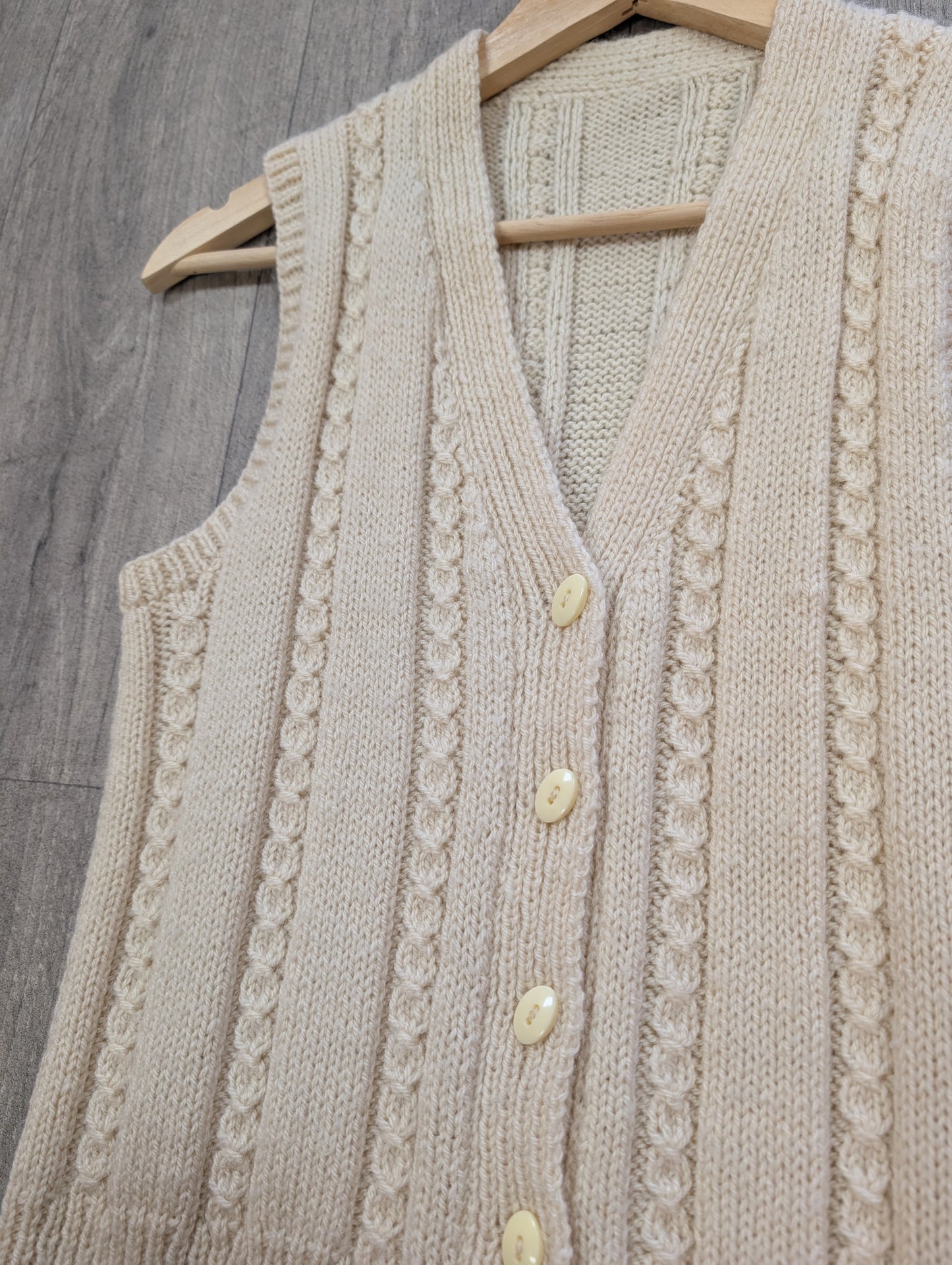 Hand knitted waistcoat/vest - XS/S