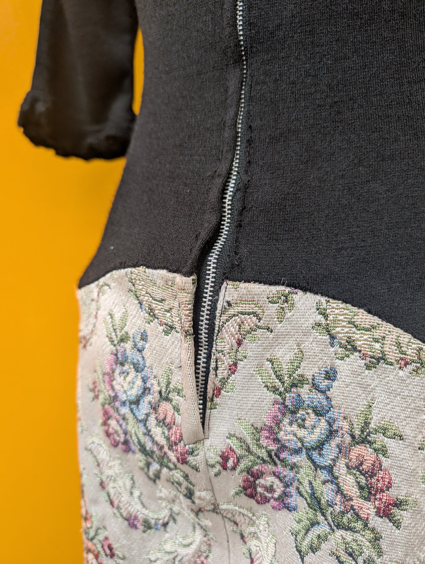 1960s dress with tapestry skirt - XS/6