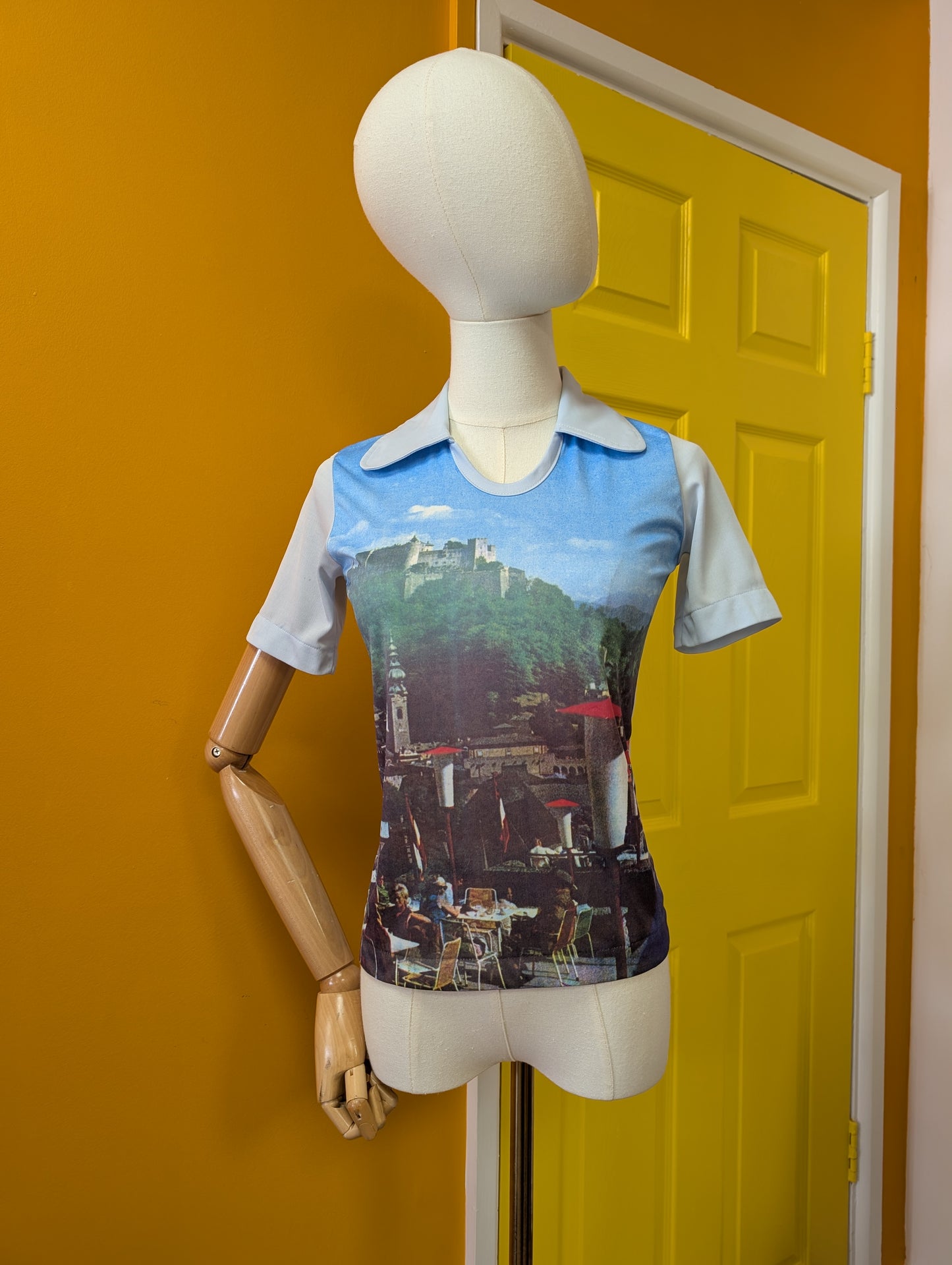 1970s Salzburg novelty photo print top - XS