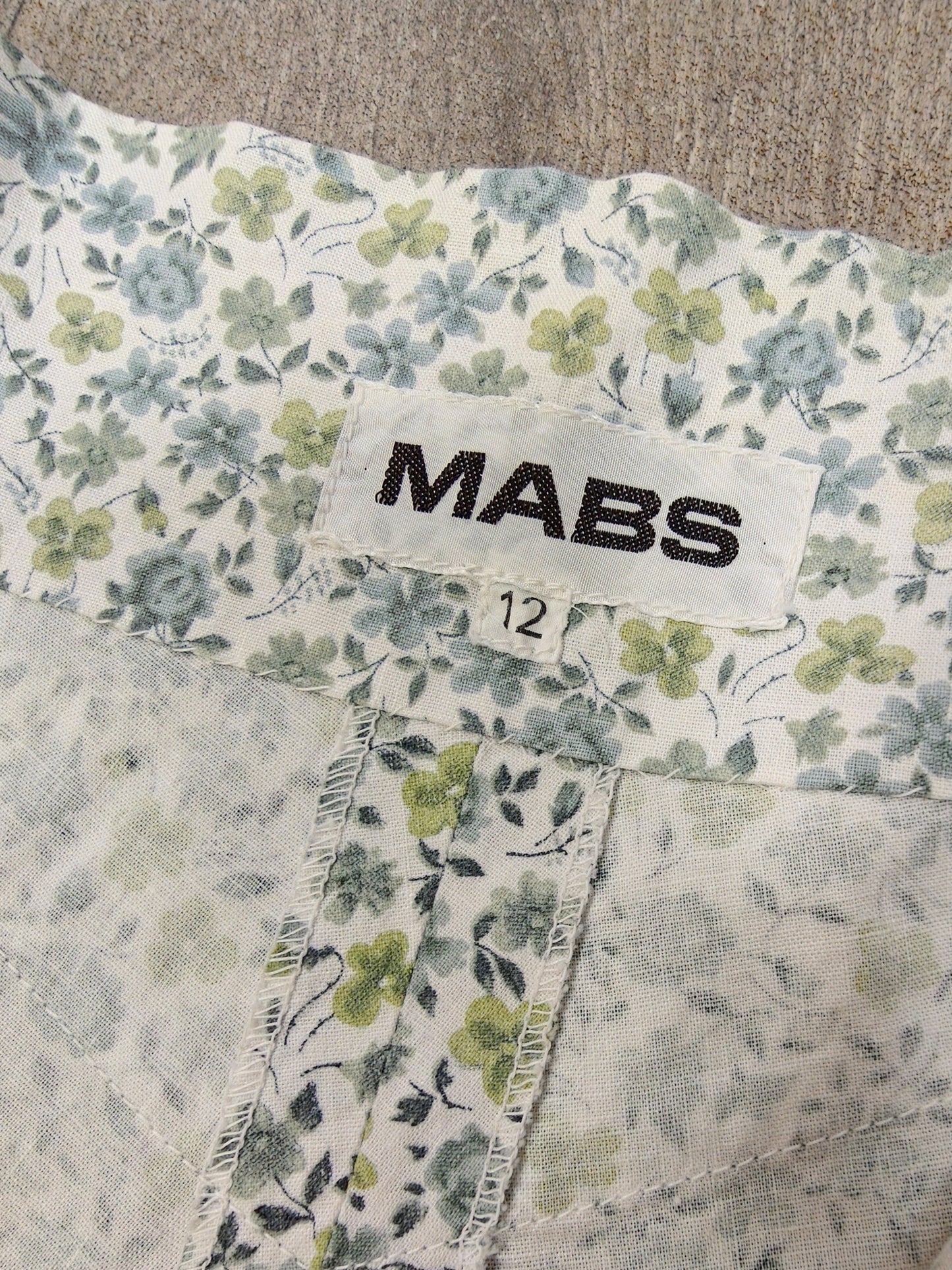 1970s Mabs cotton shirt and maxi skirt - XS/S