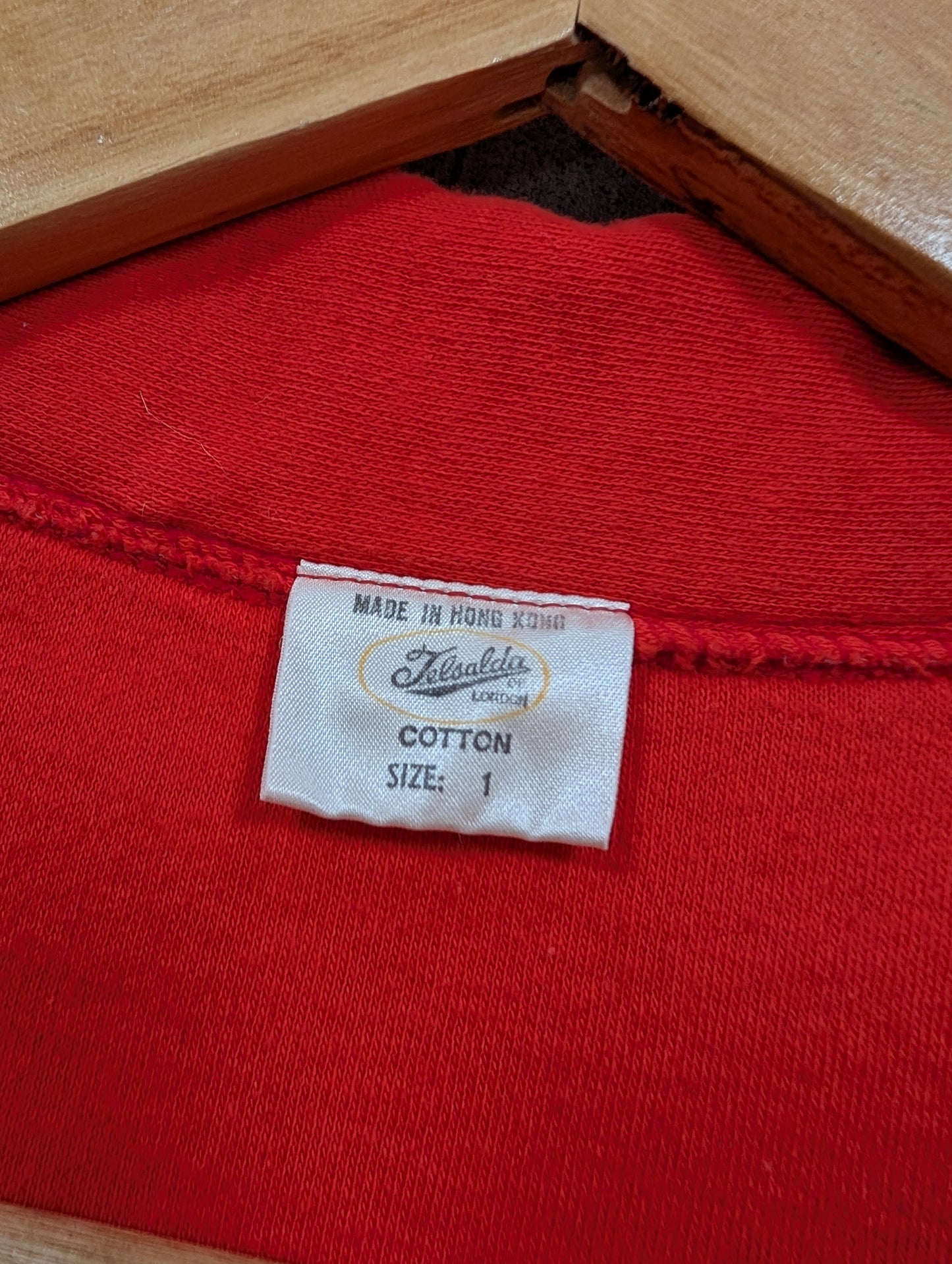 1970s red novelty photo print cotton t-shirt - XS/S
