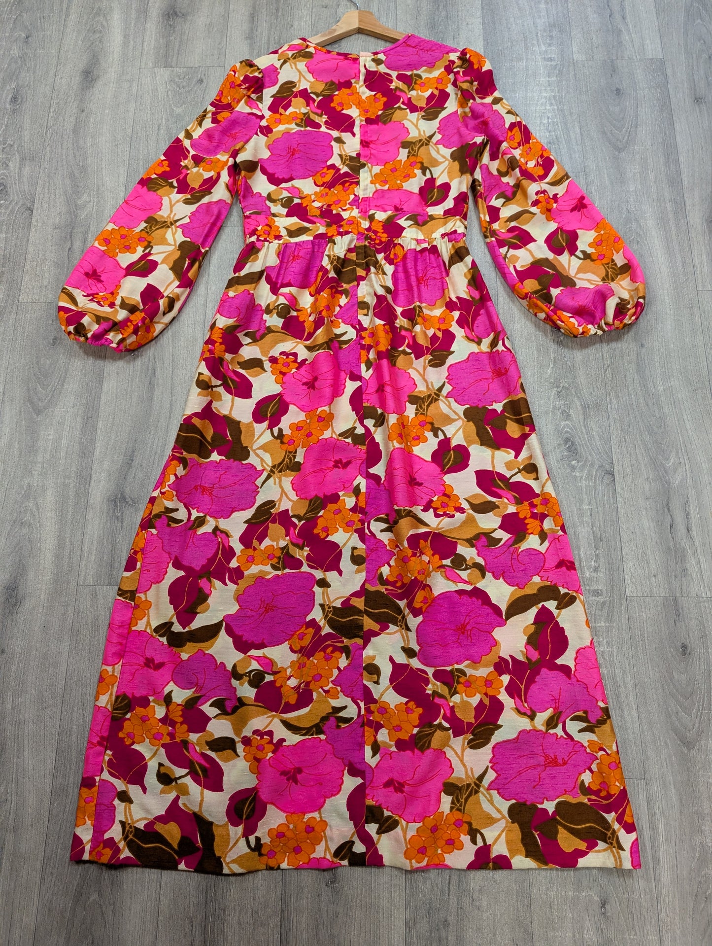 60s/70s psychedelic maxi dress - M/12/14