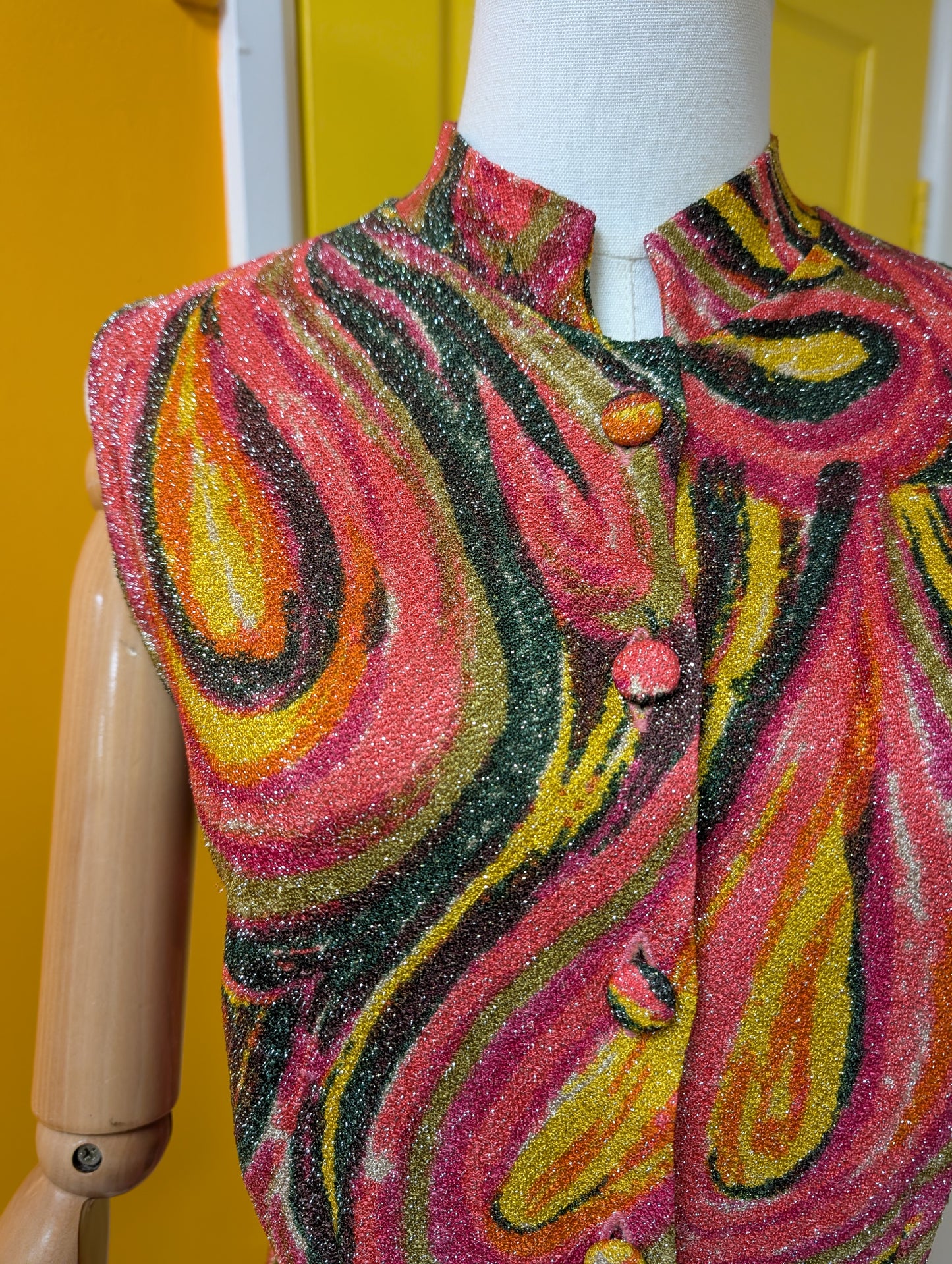 Phenomenal 1960s Ian Peters lurex trouser suit - S/8