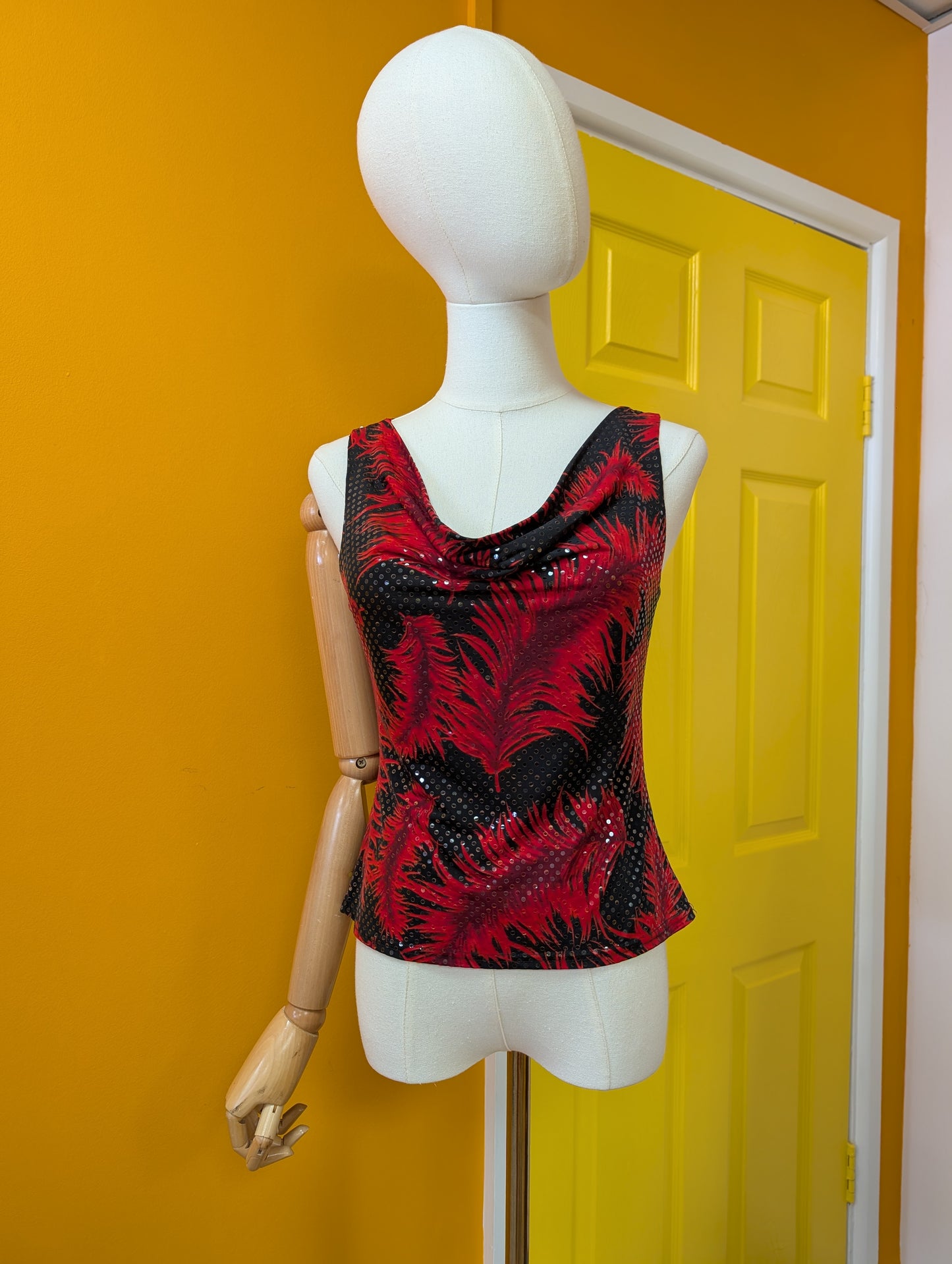 Y2K Etam red/black top - S/8