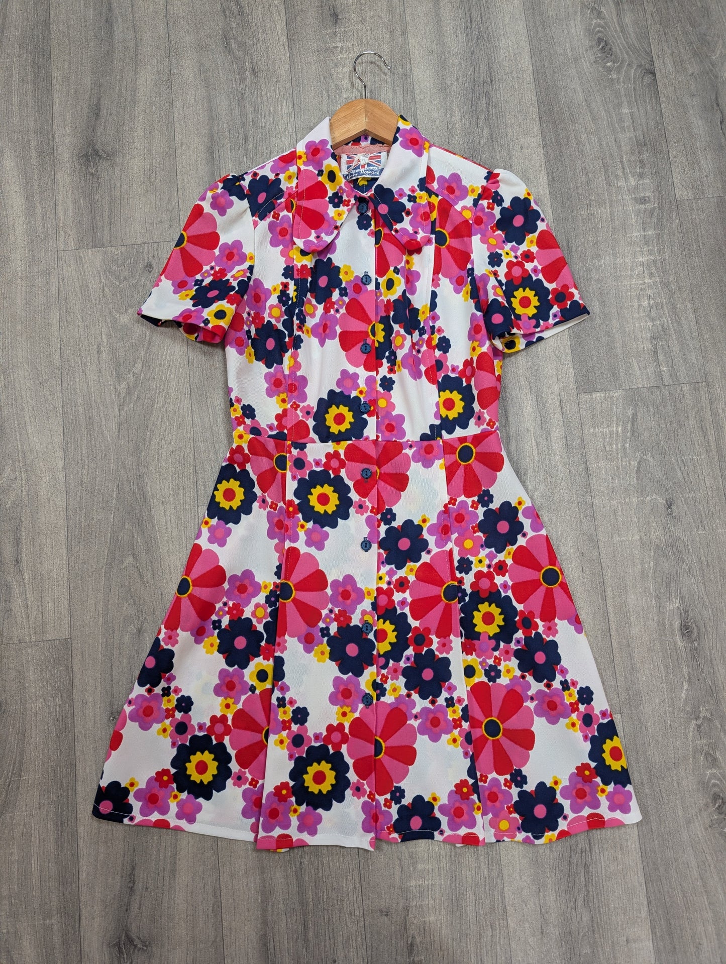 1960s John Howard floral dress - S/10