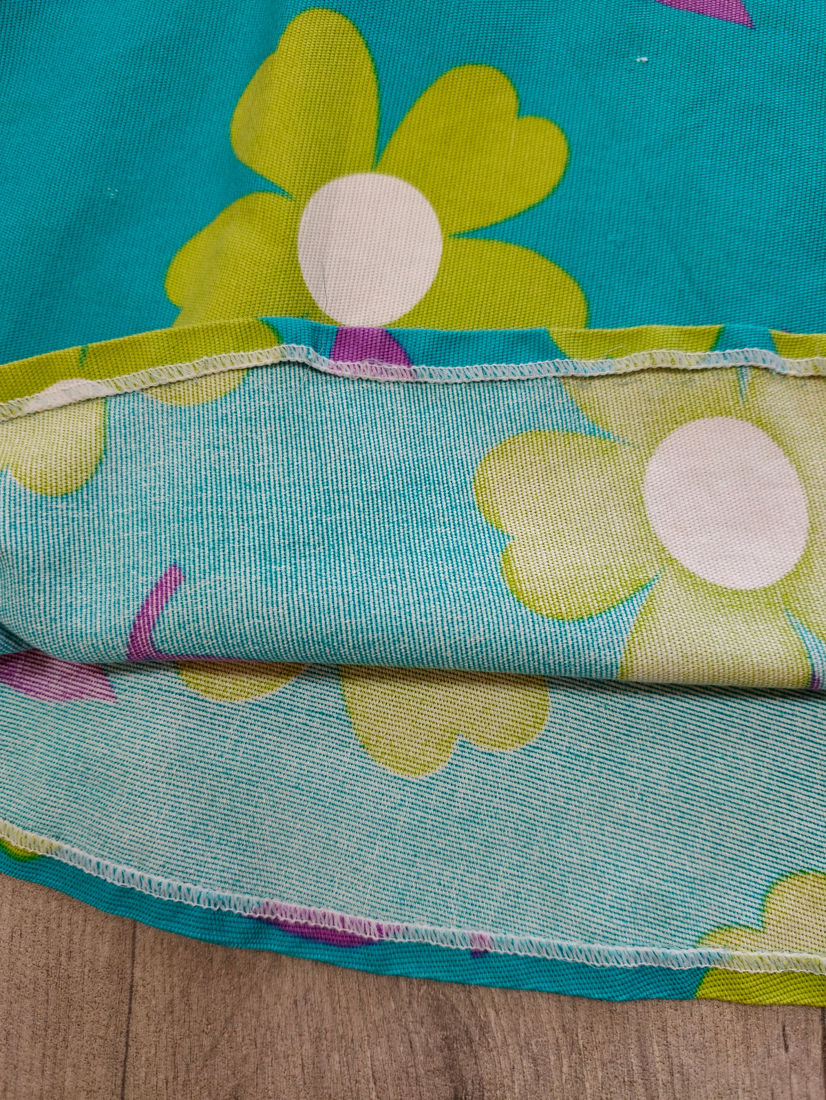 1960s flower power mini skirt with belt - 25" waist