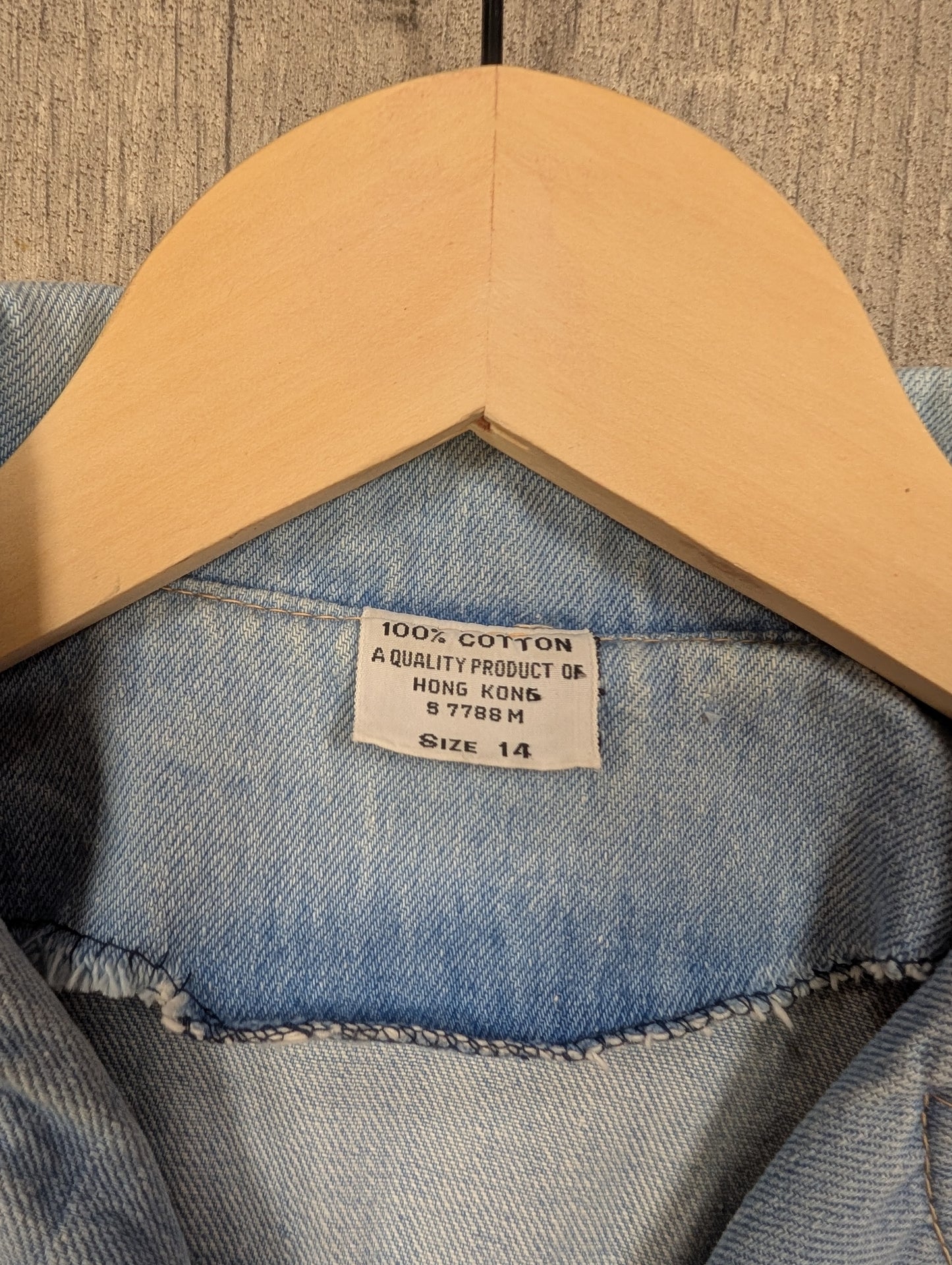 1970s denim shirt with MG patch - S