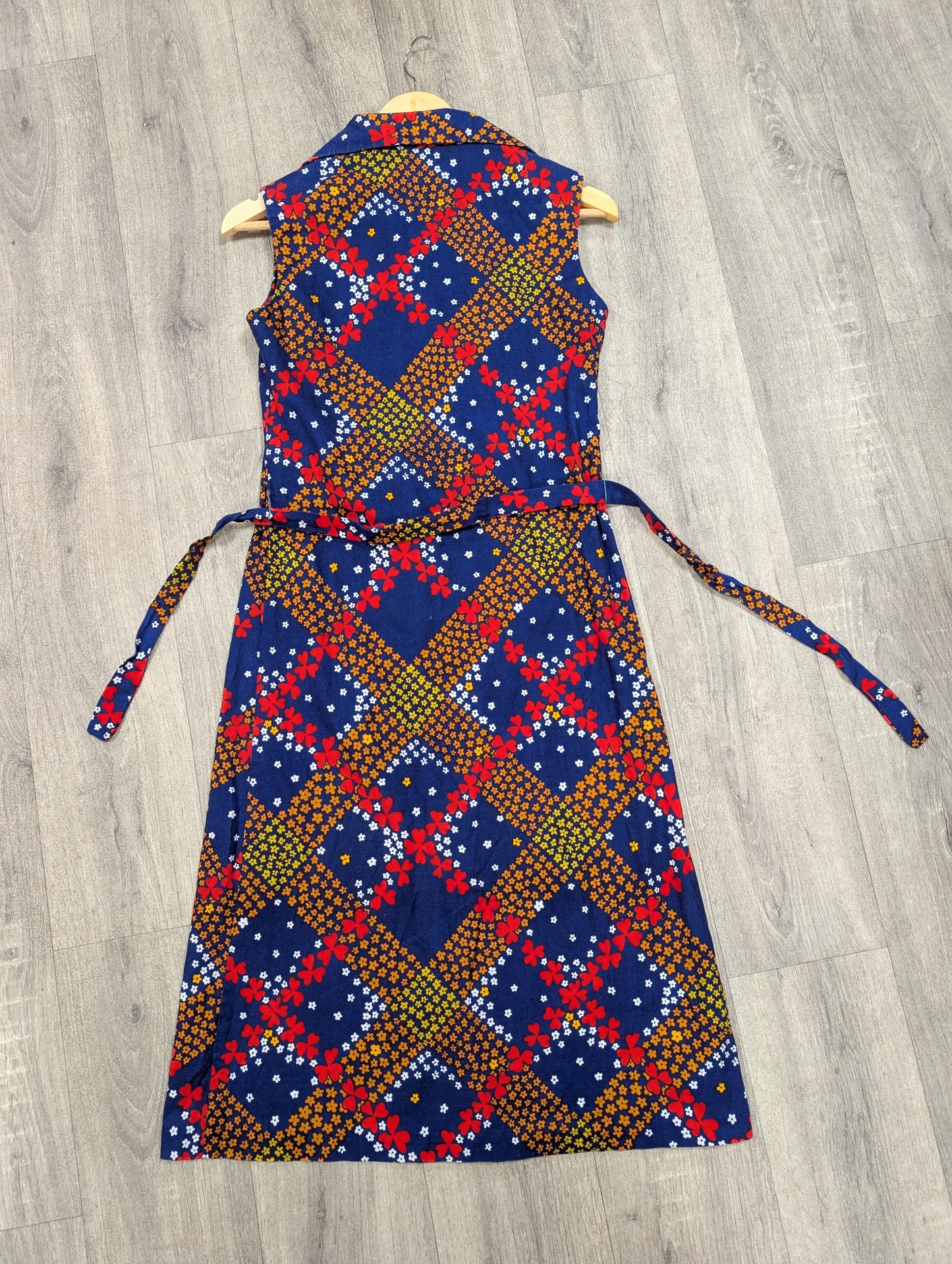 1970s English Lady cotton dress - S/8