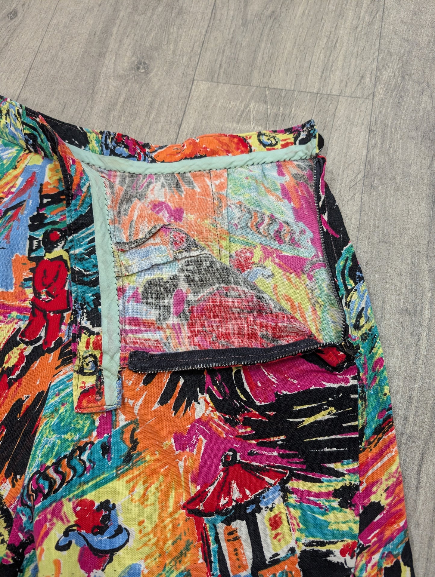 1950s novelty print shorts - 26" waist