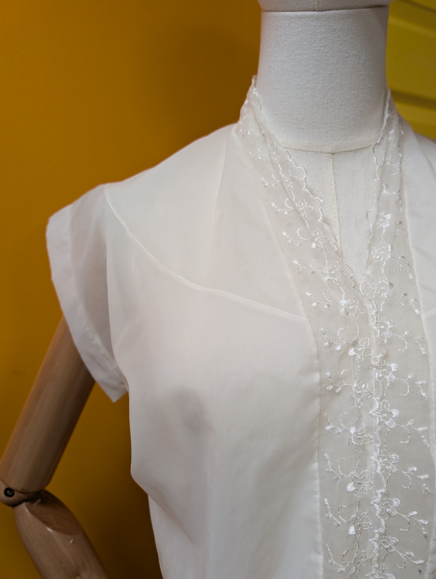 White sheer blouse - XS/S