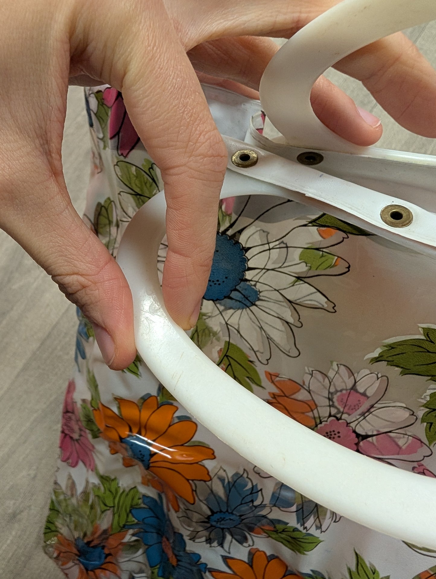 1960s flower power plastic bag