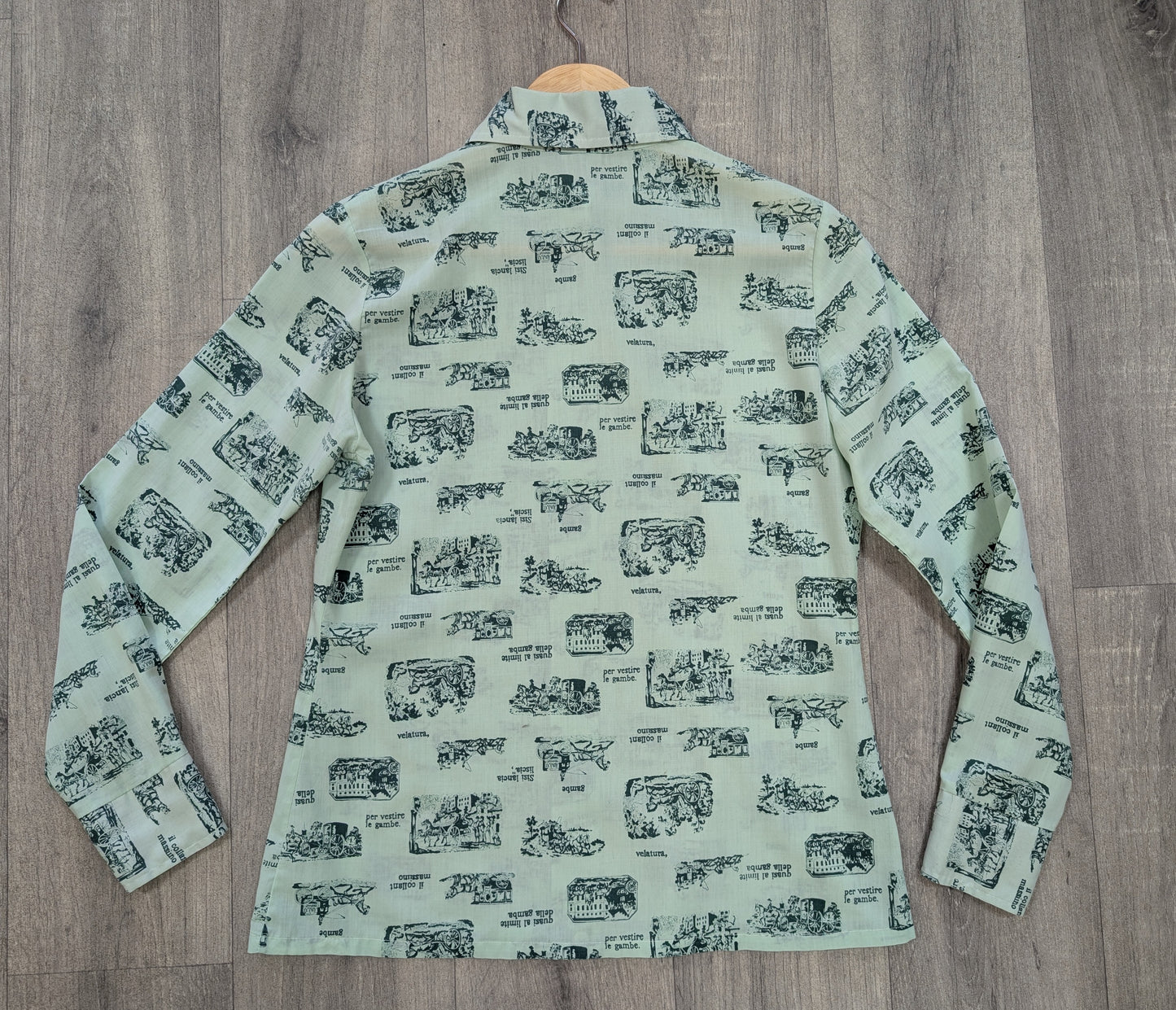 1970s C&A novelty print shirt - S/M/10/12