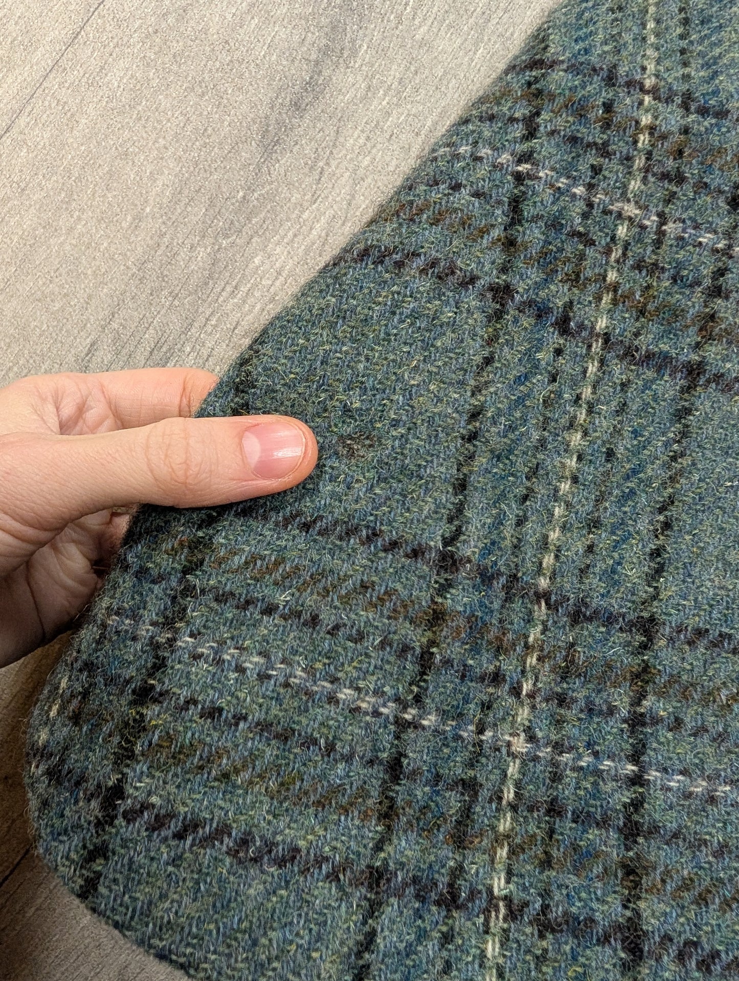 1970s wool blend coat, belt & scarf
