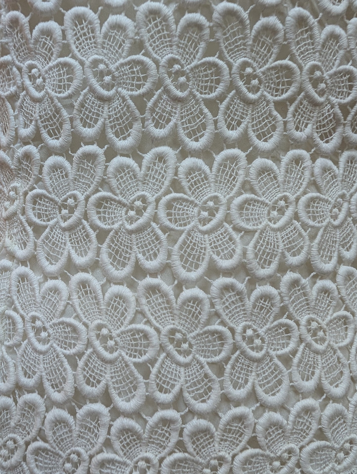 1960s J Oscar Sharpe white floral lace top - S/8