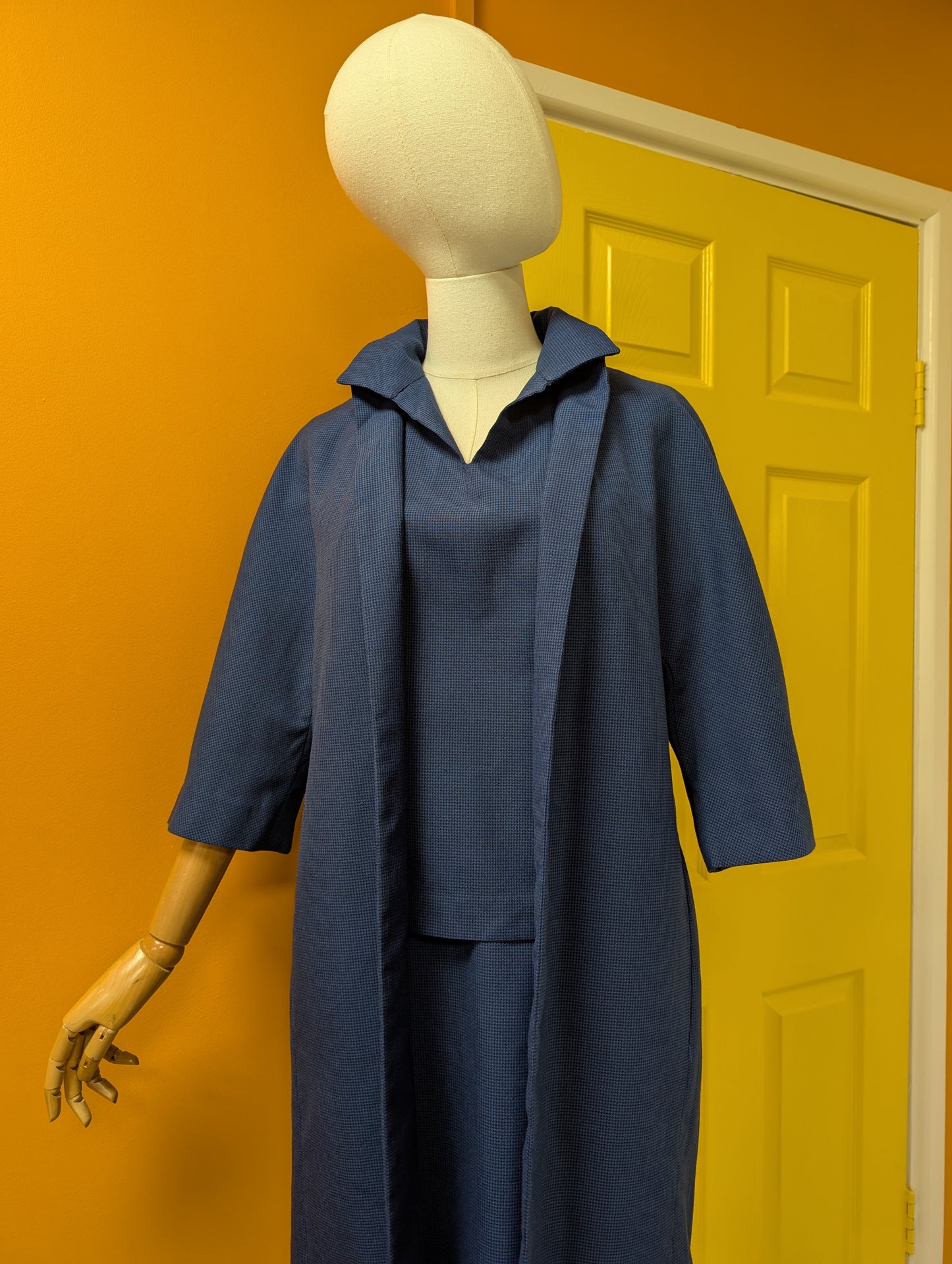 1960s blue check three piece suit - S/8