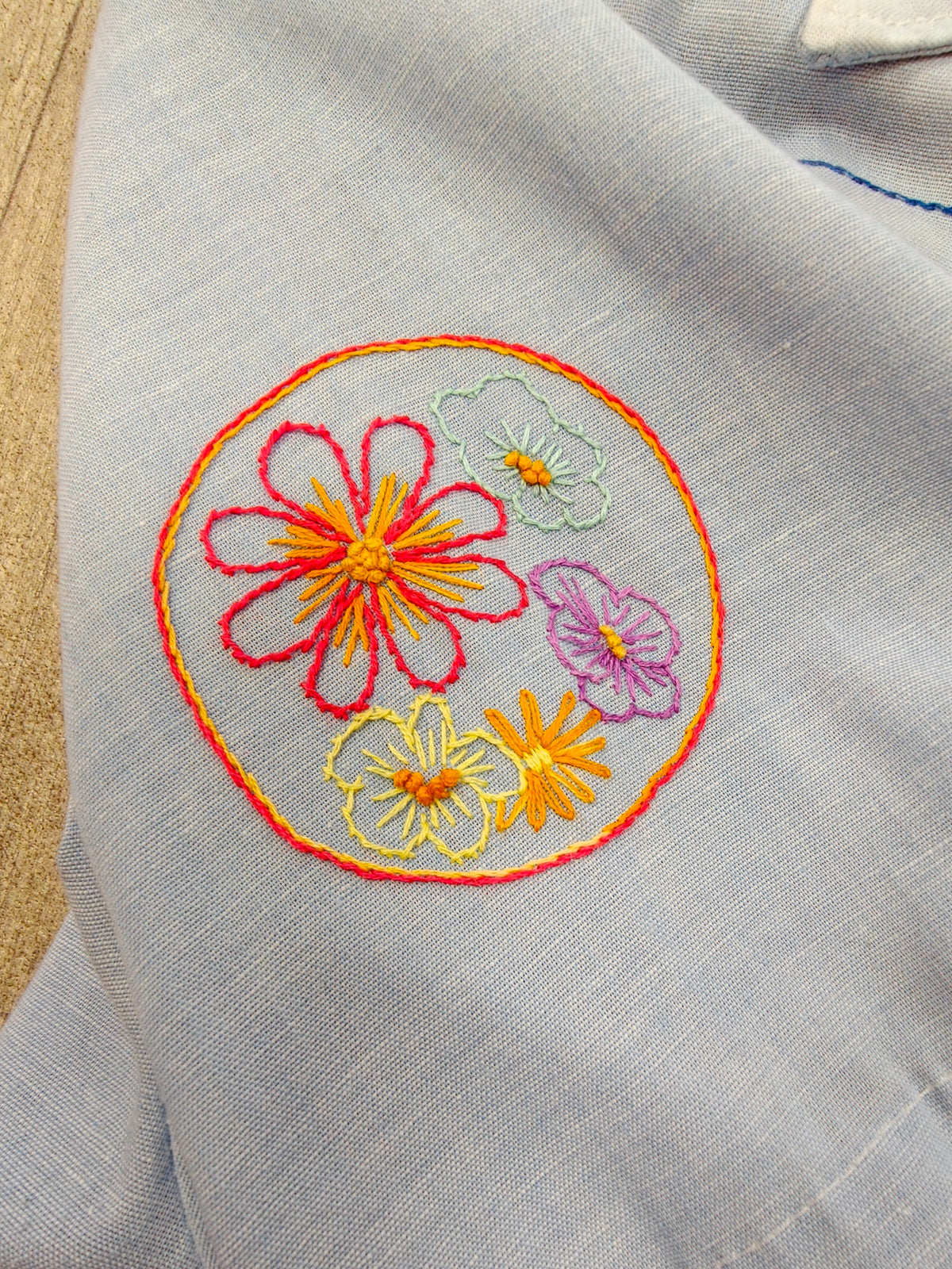 1970s De Colores embroidered & appliquéd tie waist shirt - M