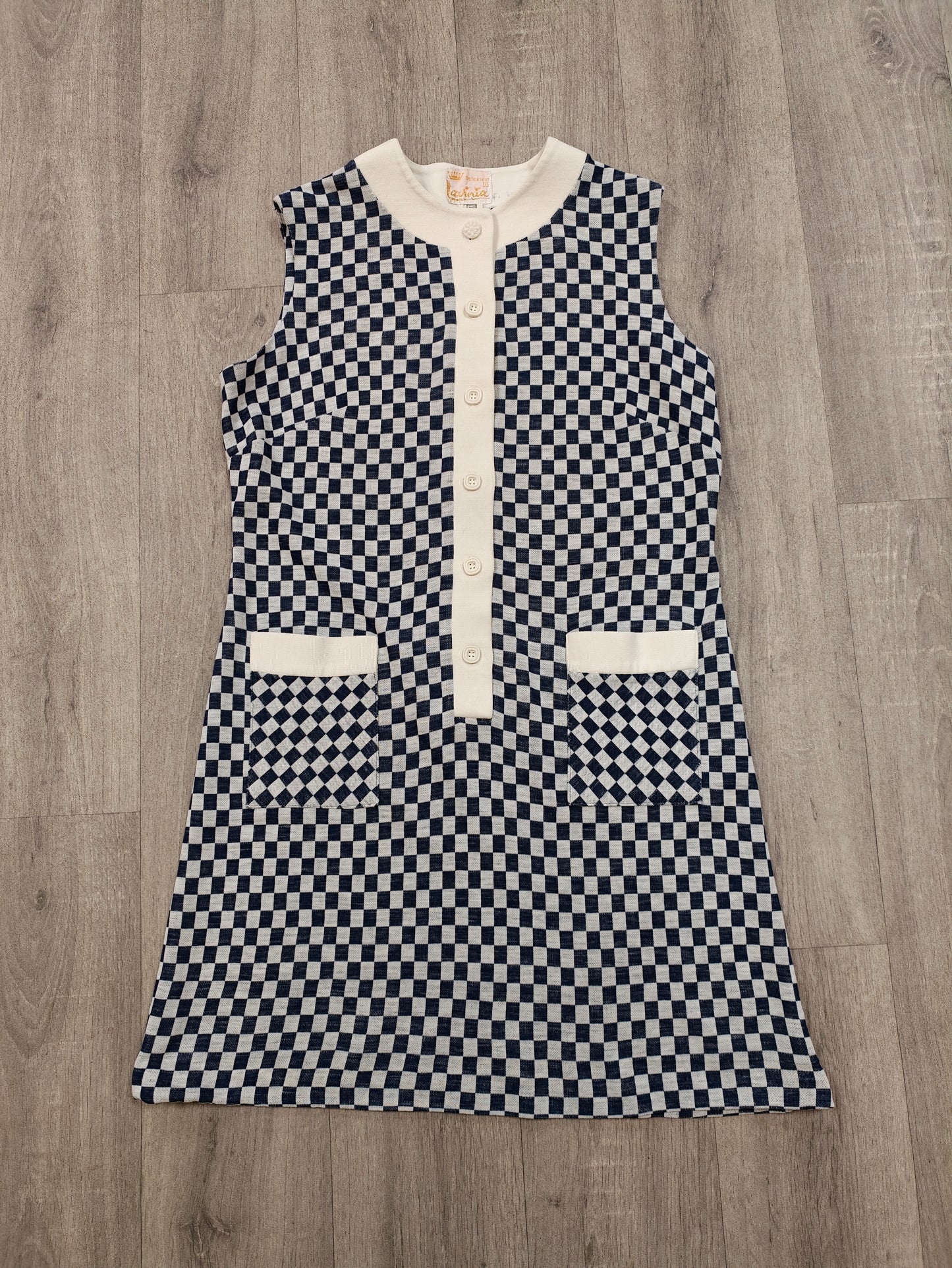 1960s Lavinia mod check dress - M/14
