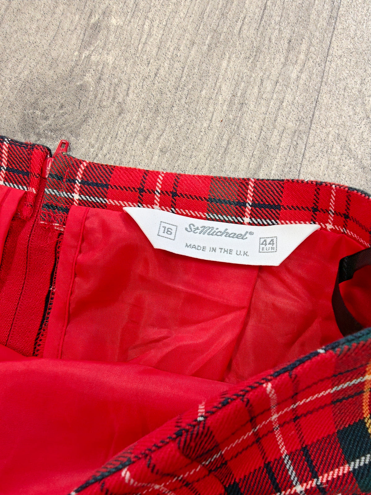 1980s St Michael tartan skirt - 31" waist