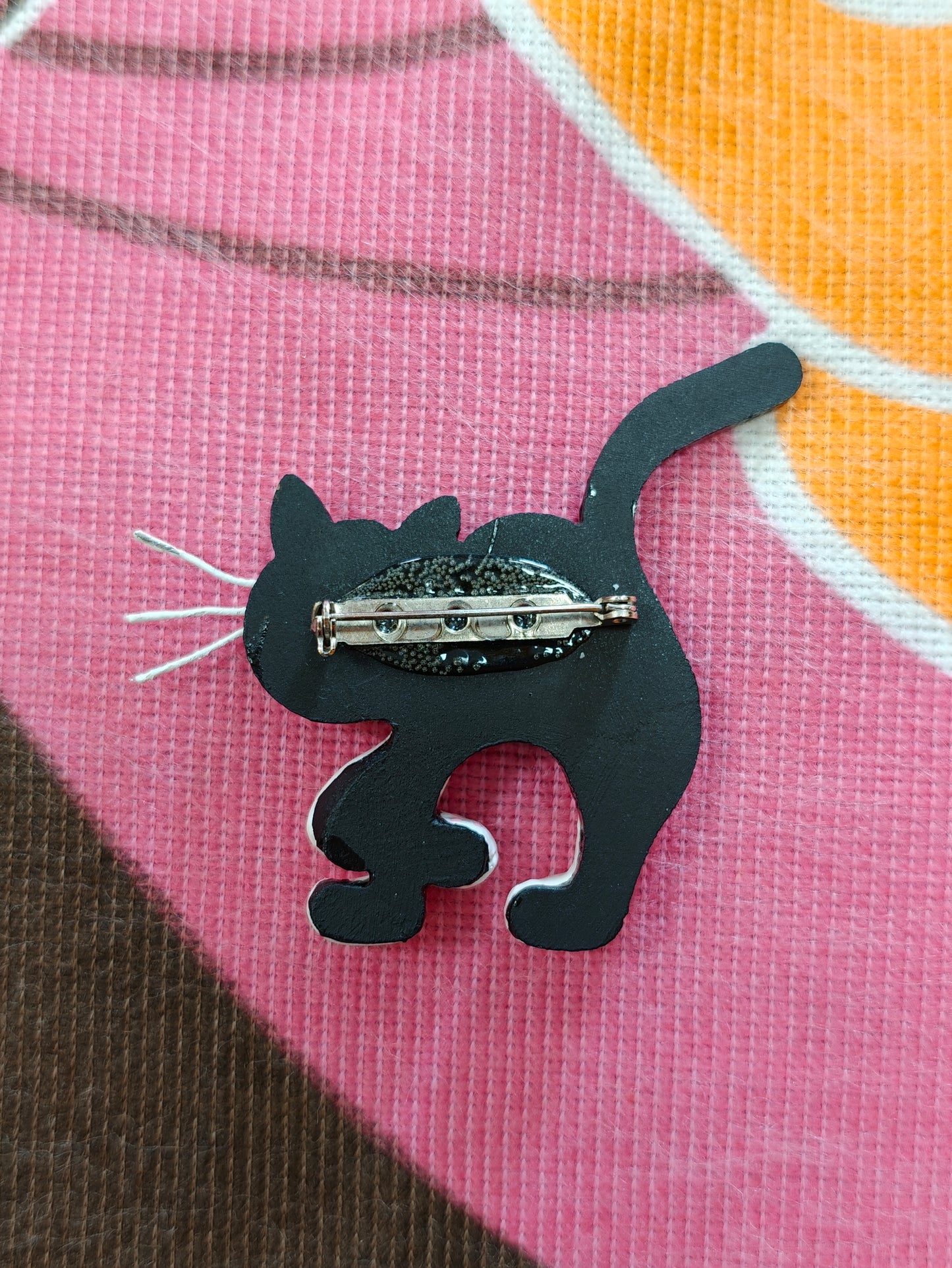 1990s Kelly Graham cat brooch