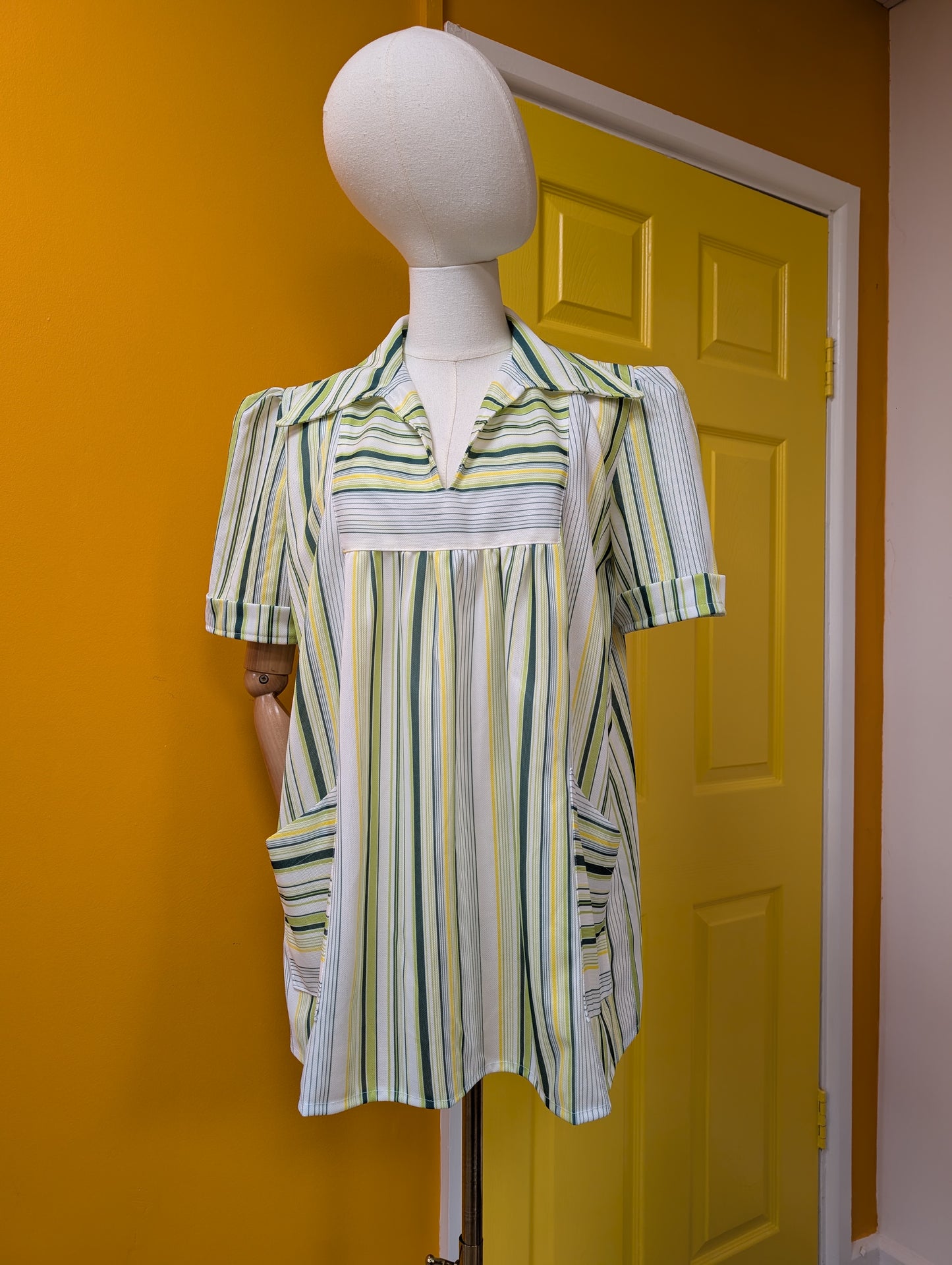 1970s striped smock top - L/XL
