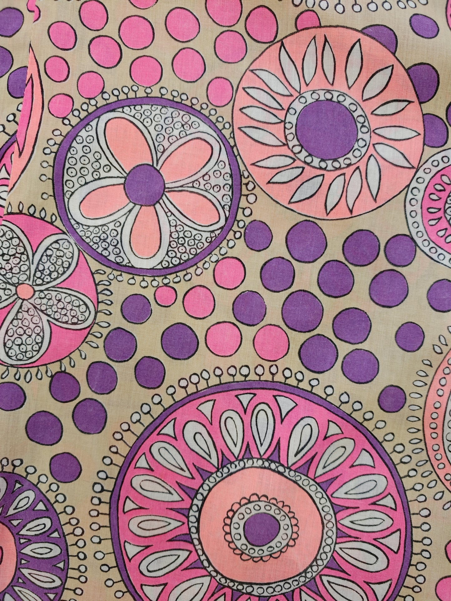 1960s Richard Shops psychedelic pink maxi dress - S