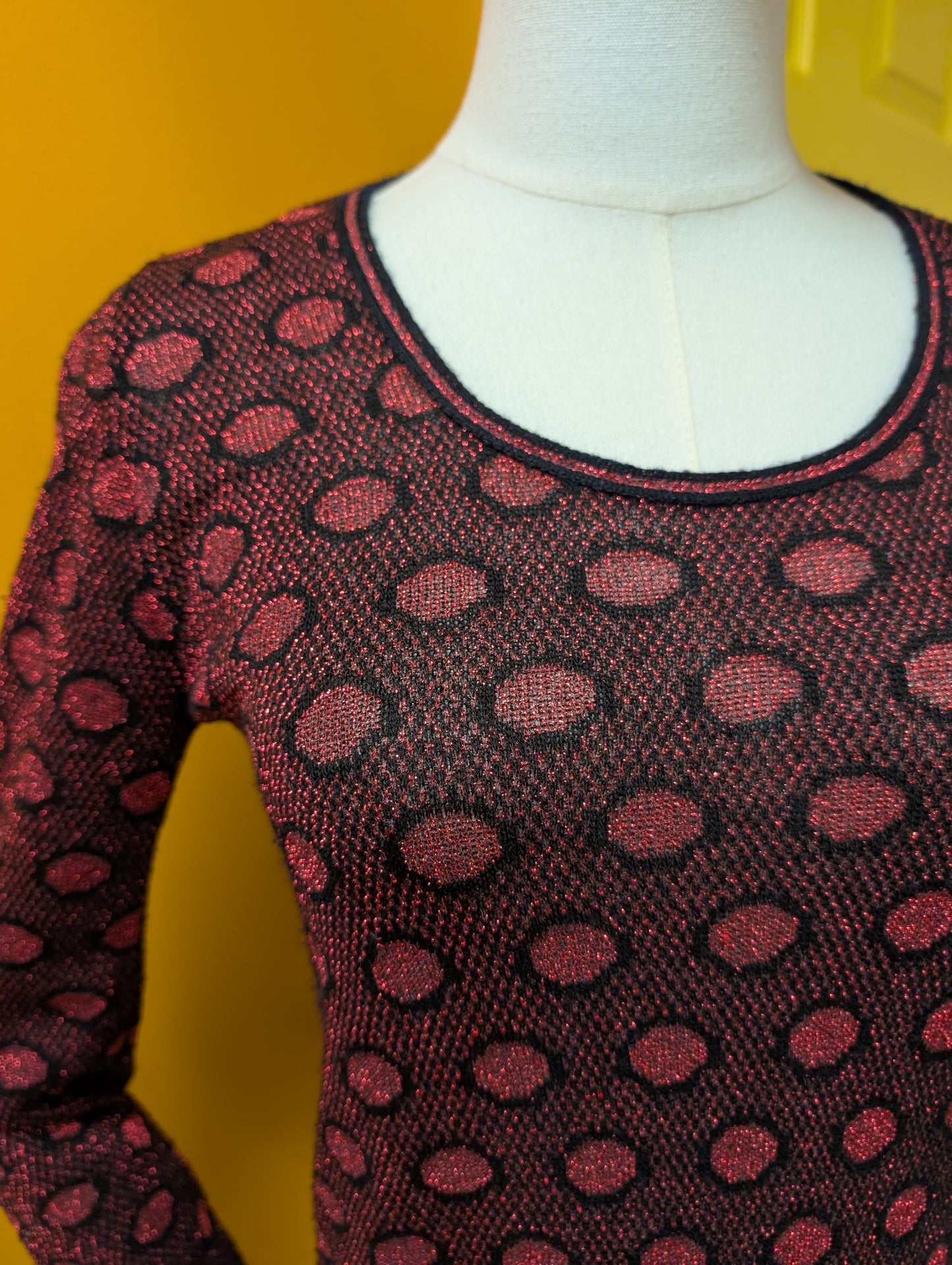 1970s Richard Shops lurex long sleeve t-shirt - S/M