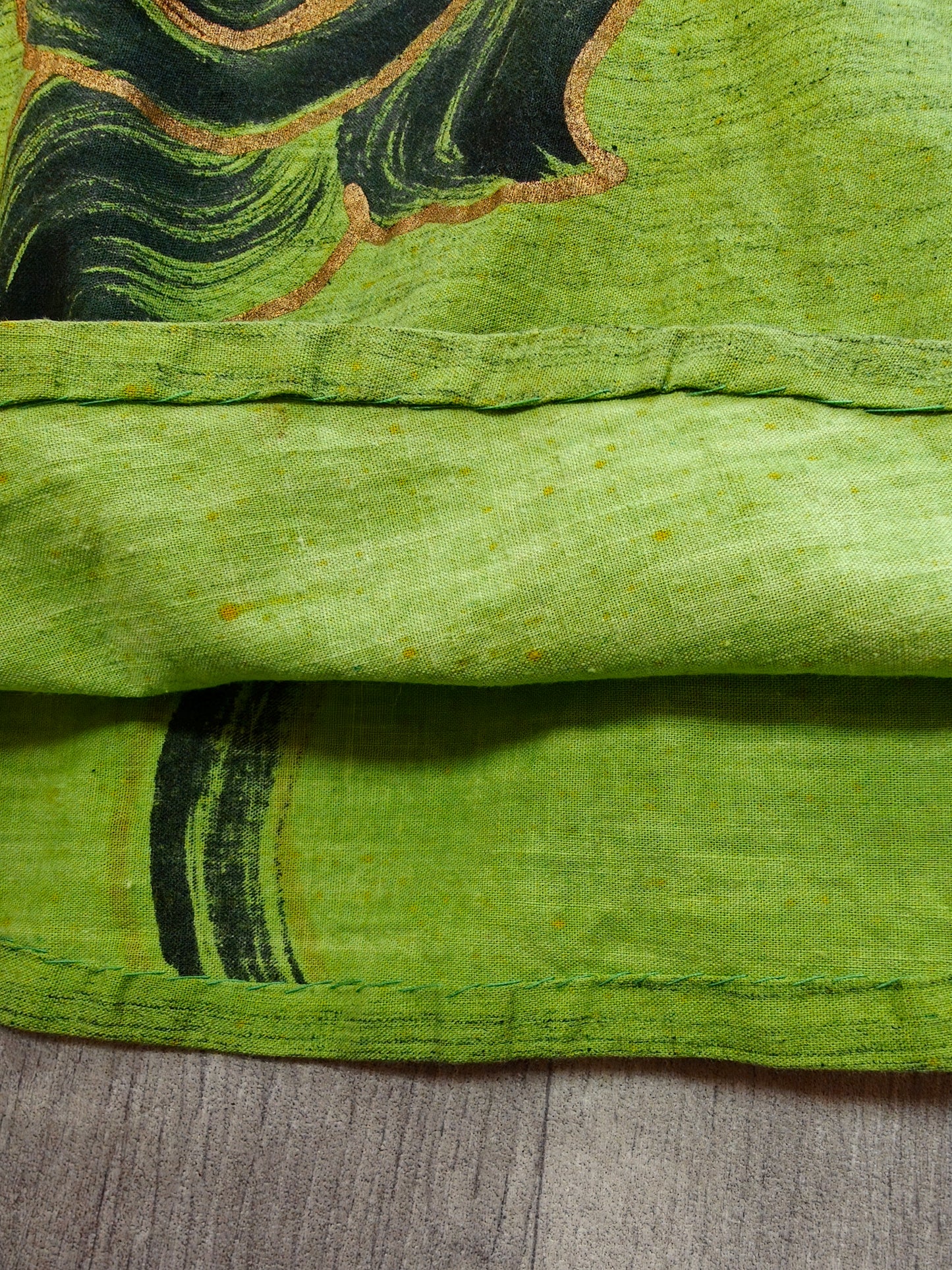 1950s Tel-Art hand painted Mexican full circle cotton skirt - XS/S
