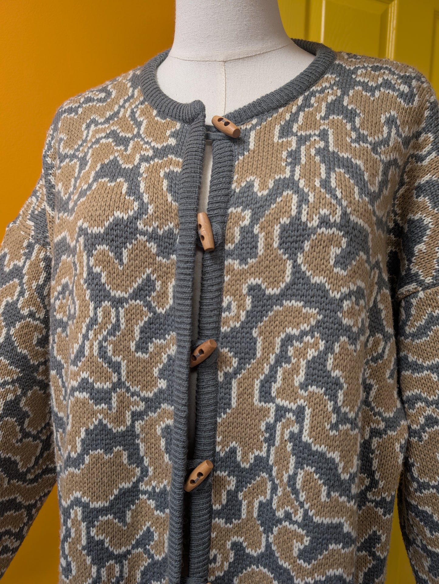 1980s Bill Gibb wool blend cardigan - S/M