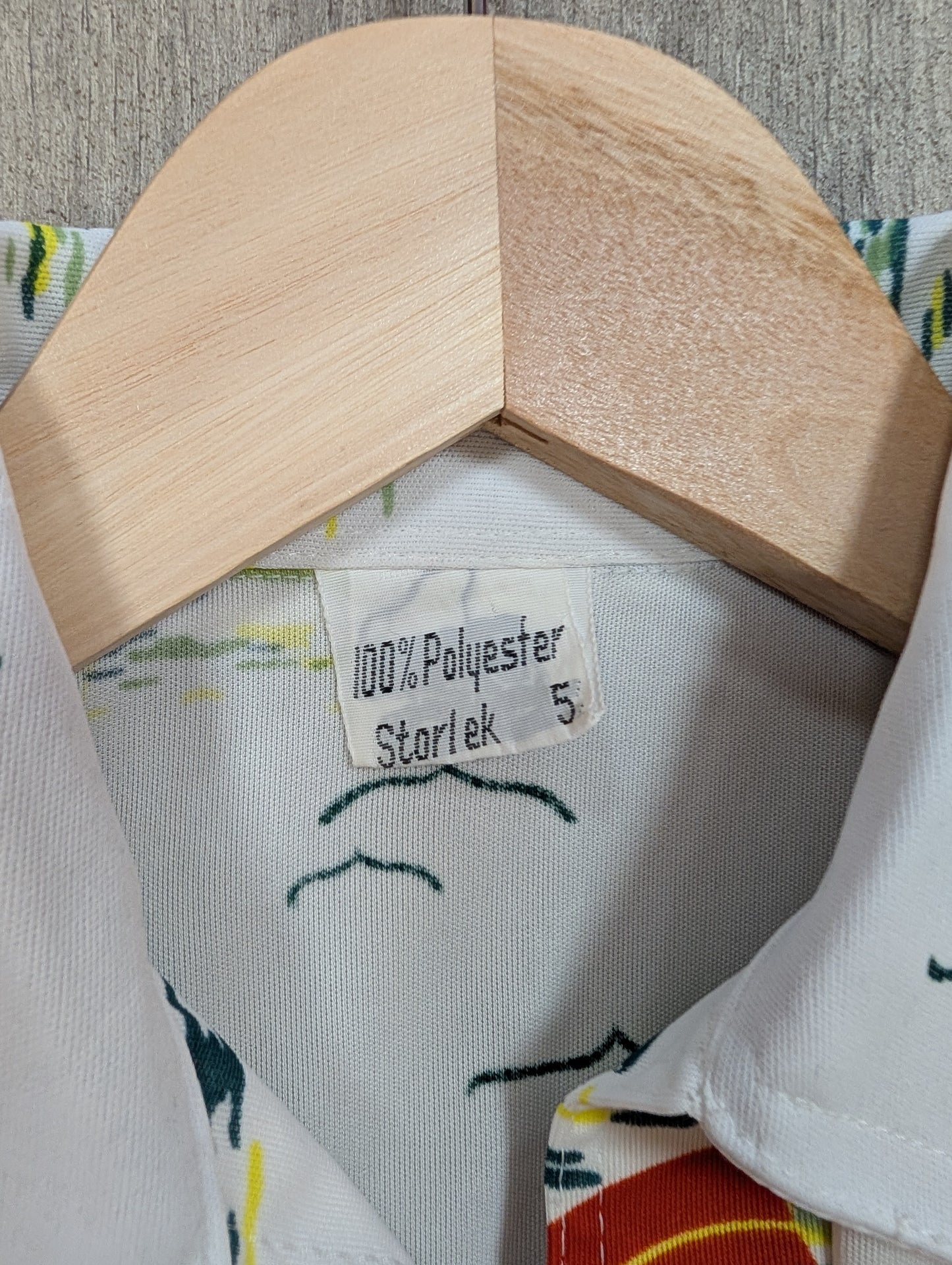1970s novelty nautical boat print shirt