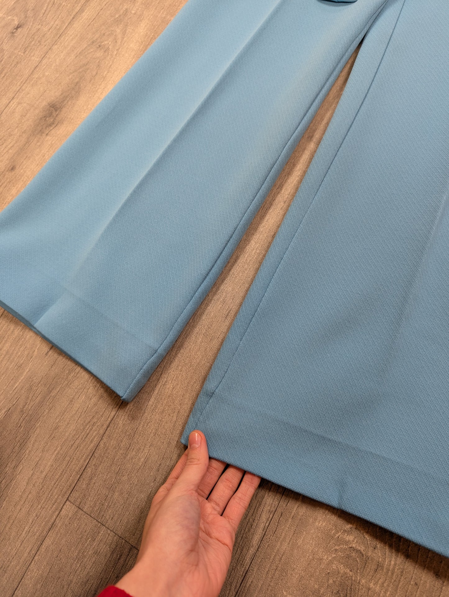 1970s blue belted jumpsuit - S/8