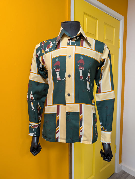 1970s Studio One by Campus novelty print shirt
