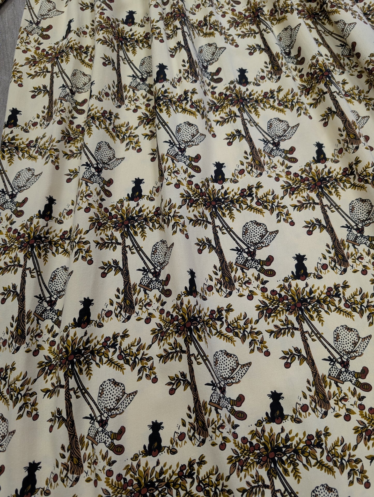 1970s Marion Donaldson novelty Holly Hobbie print maxi dress - XS/S/6/8
