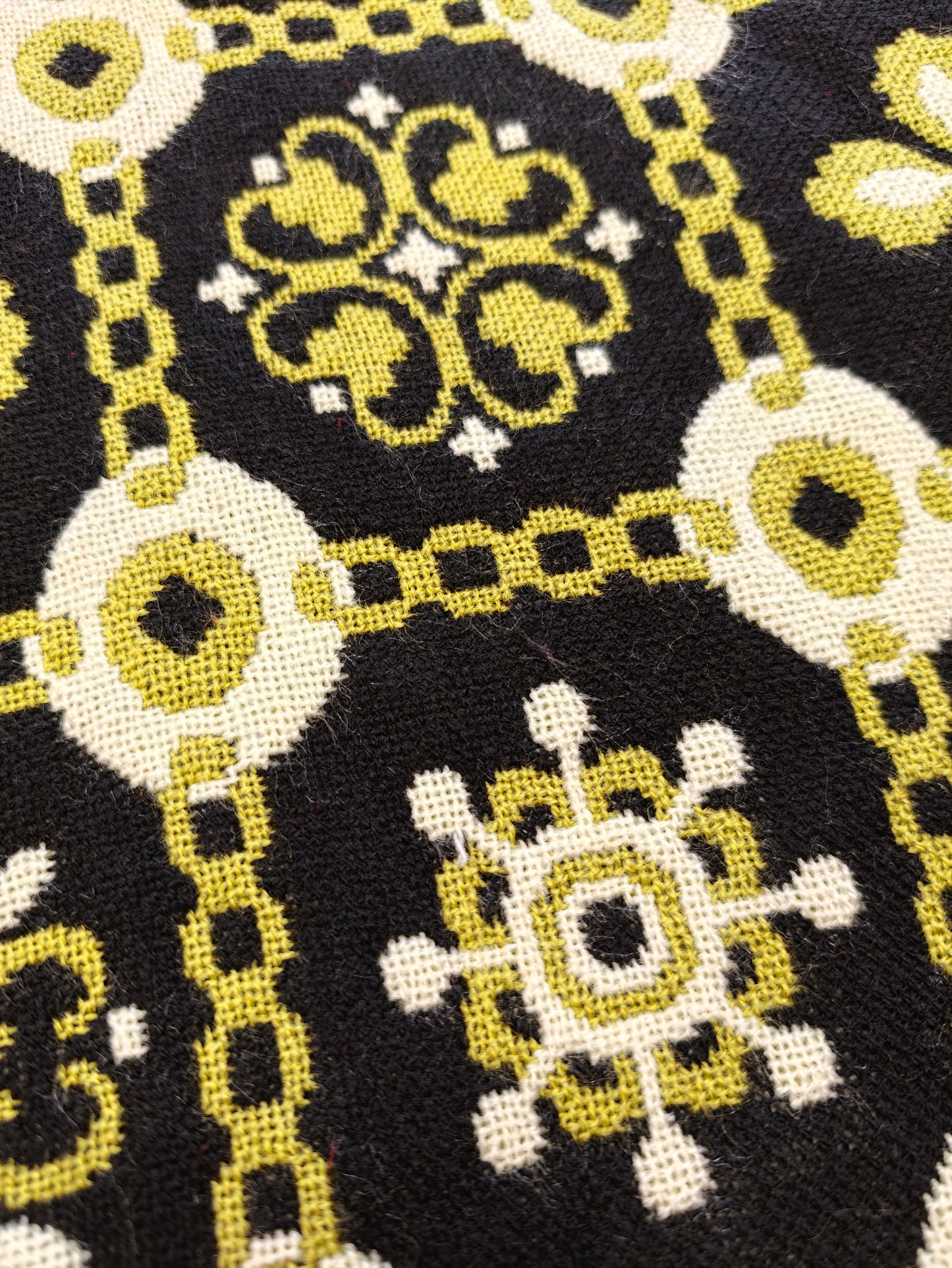 60s/70s green/black tapestry cape