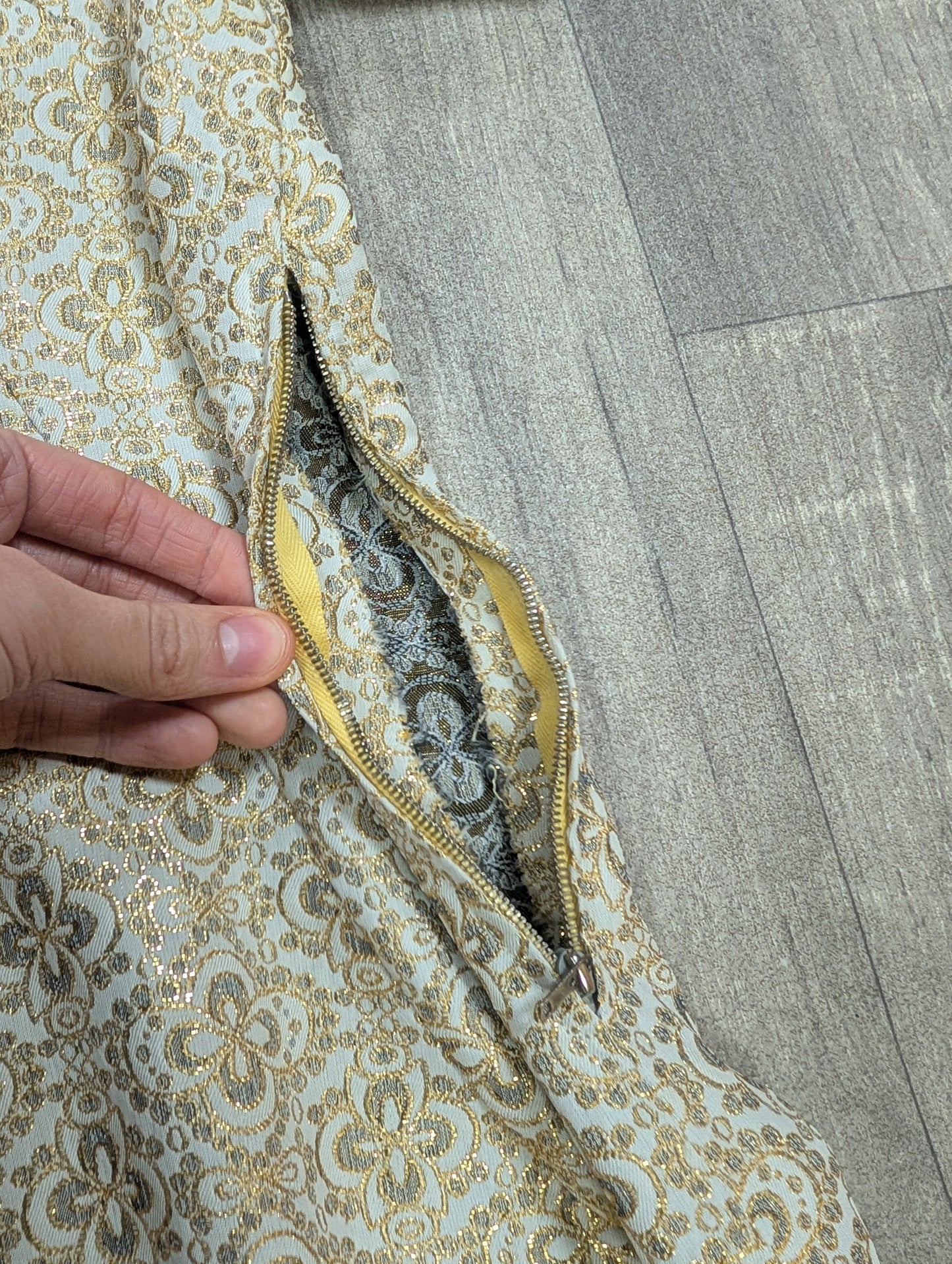 1960s gold party dress - M/14