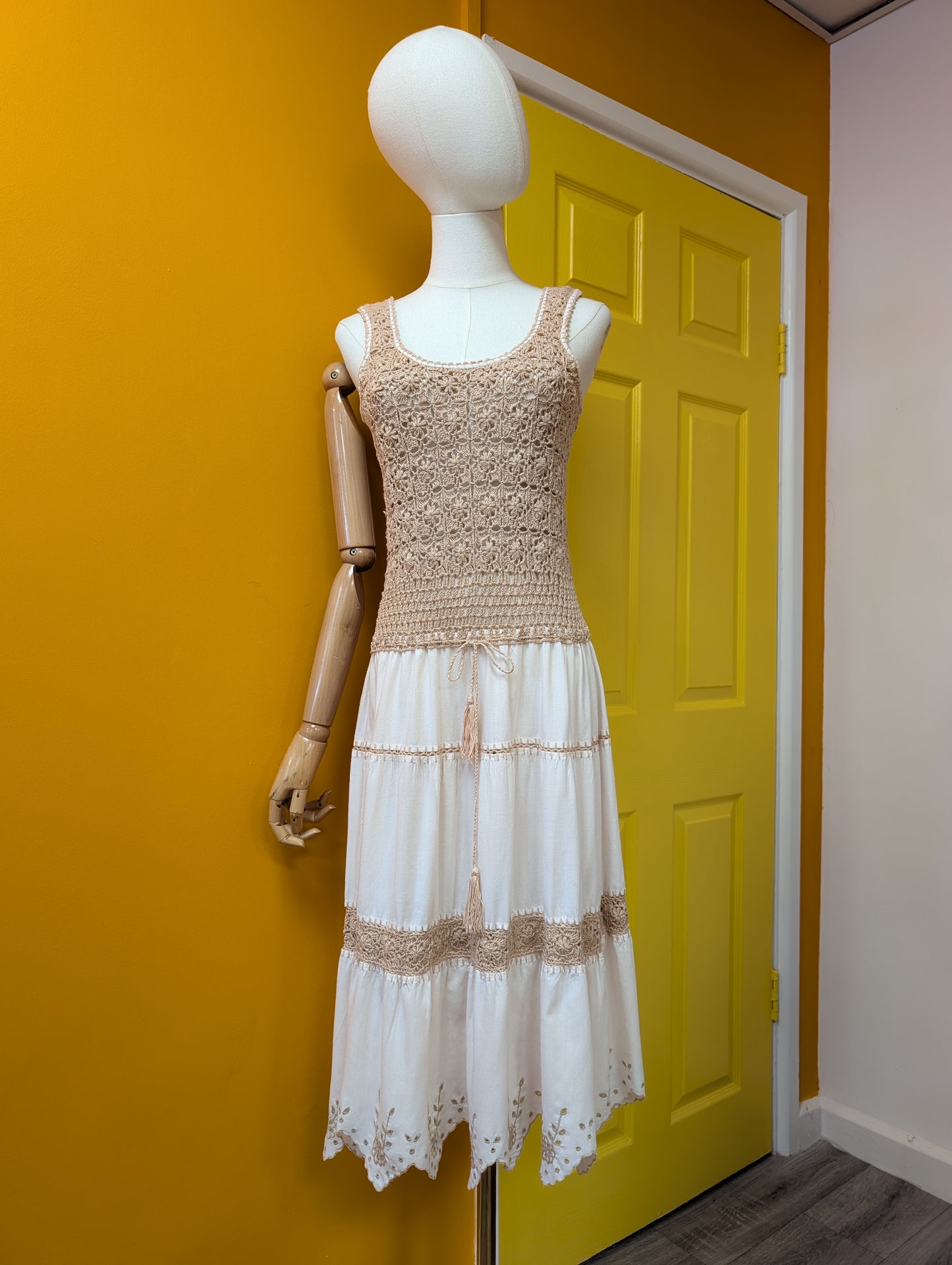 1970s crocheted dress - XS/S