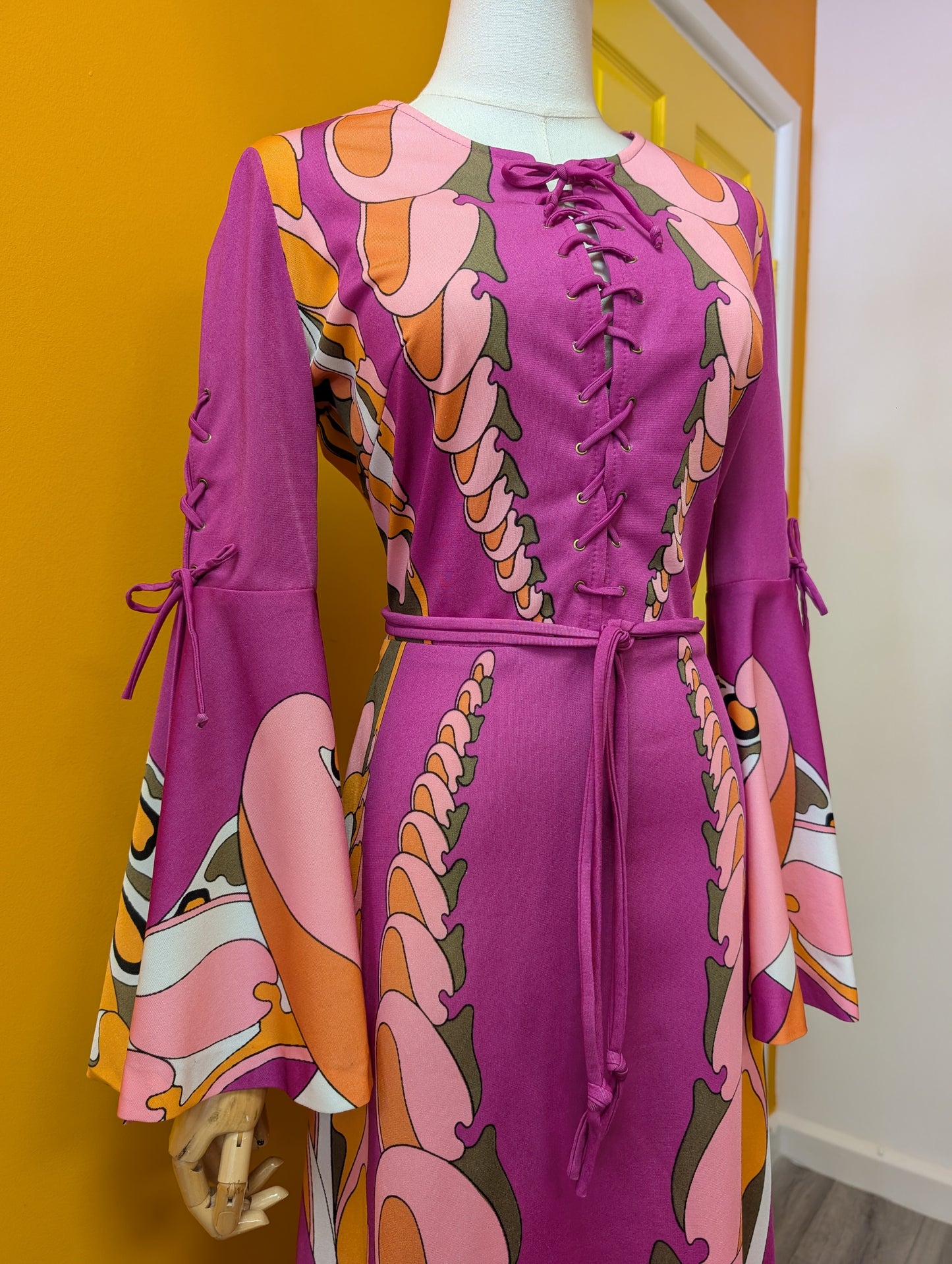 1970s Gigi psychedelic maxi dress - M/12/14