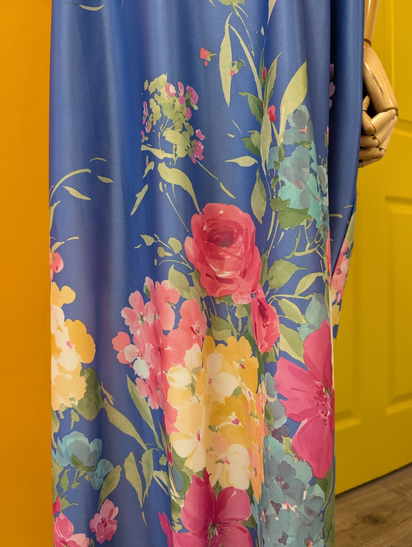 1980s floral kaftan dress