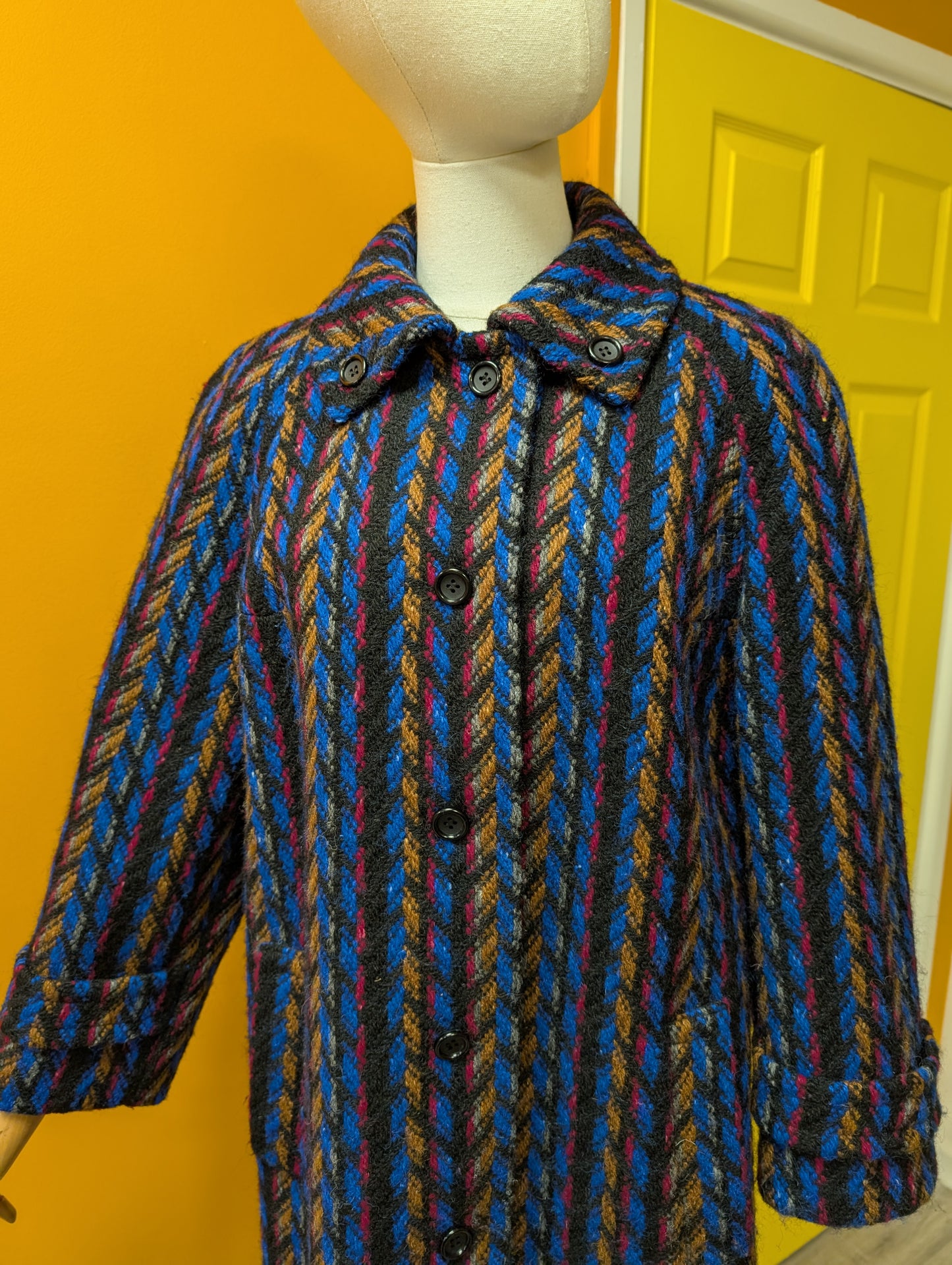 1980s Julius Irish tweed wool coat - S/M