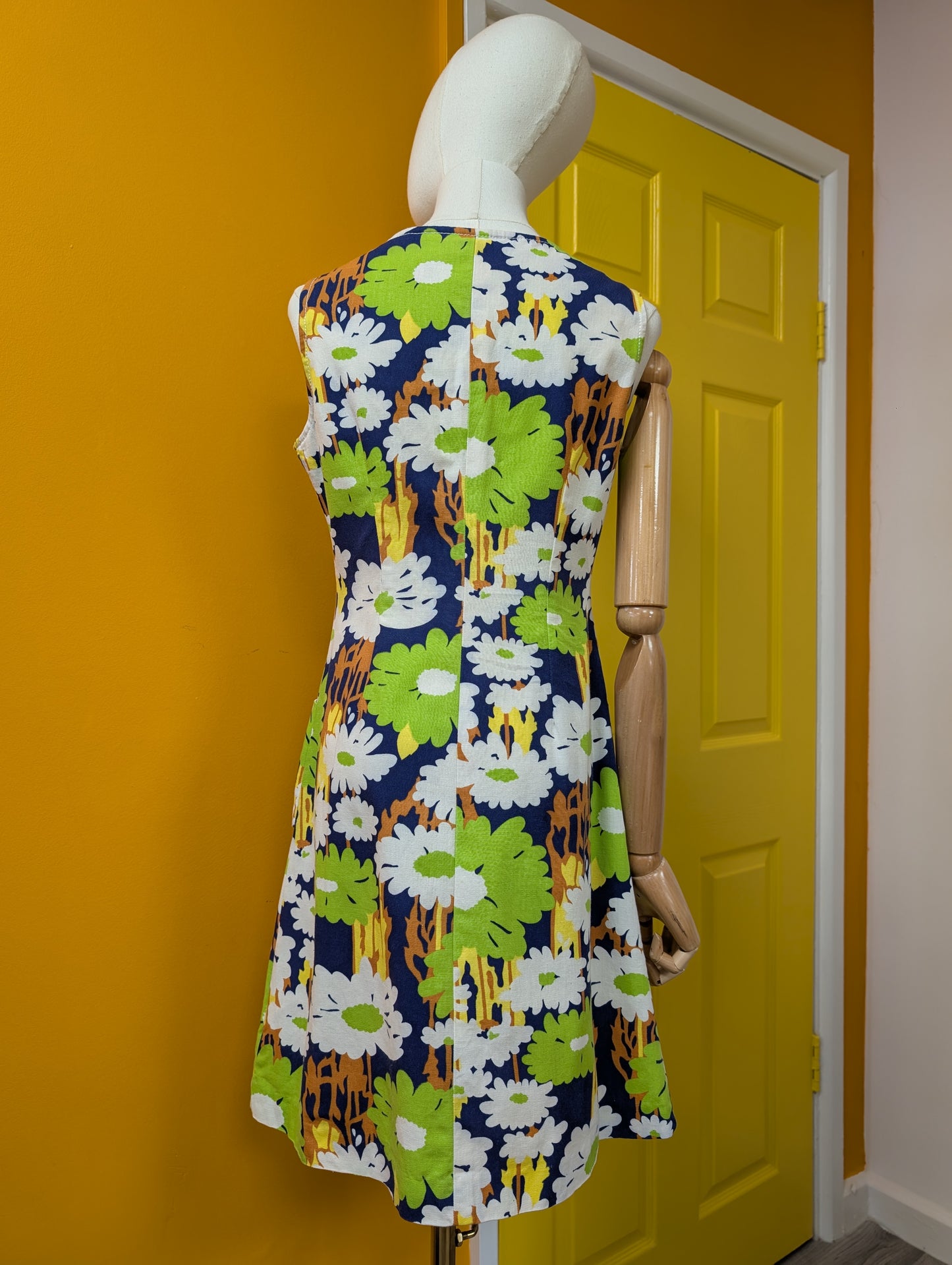 Early 1970s St Michael floral cotton dress - S/8/10