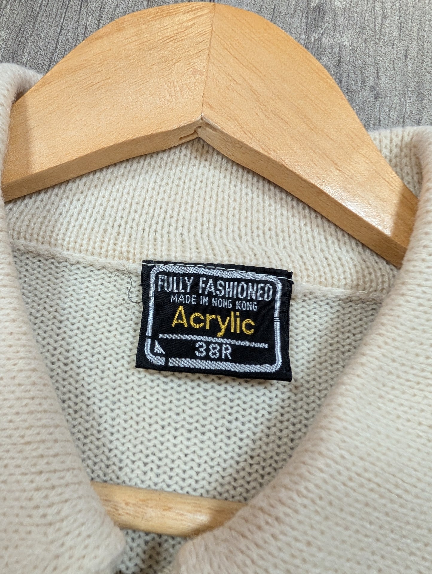 1970s acrylic zip up cardigan