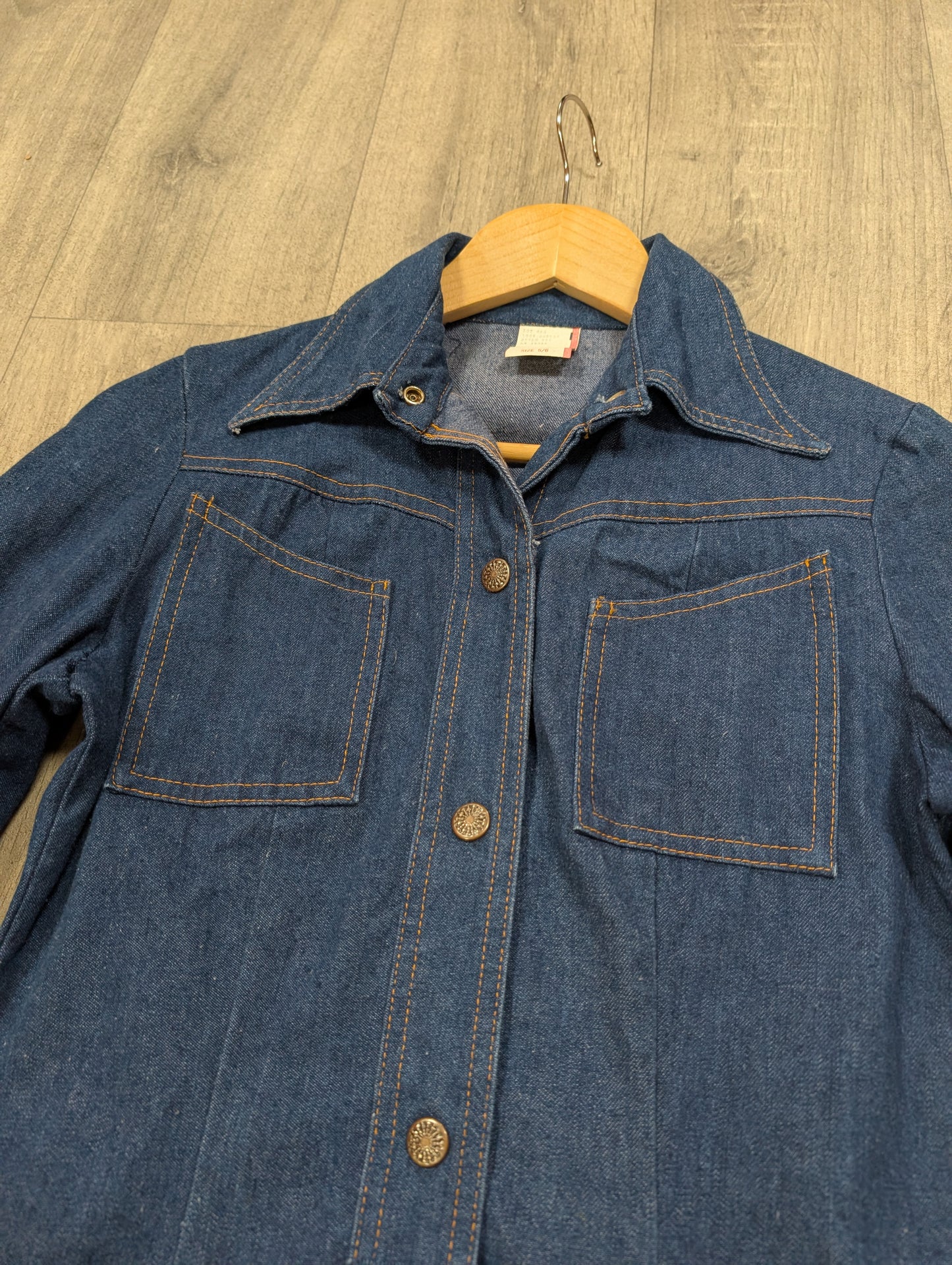 1970s denim mini dress - XS/6