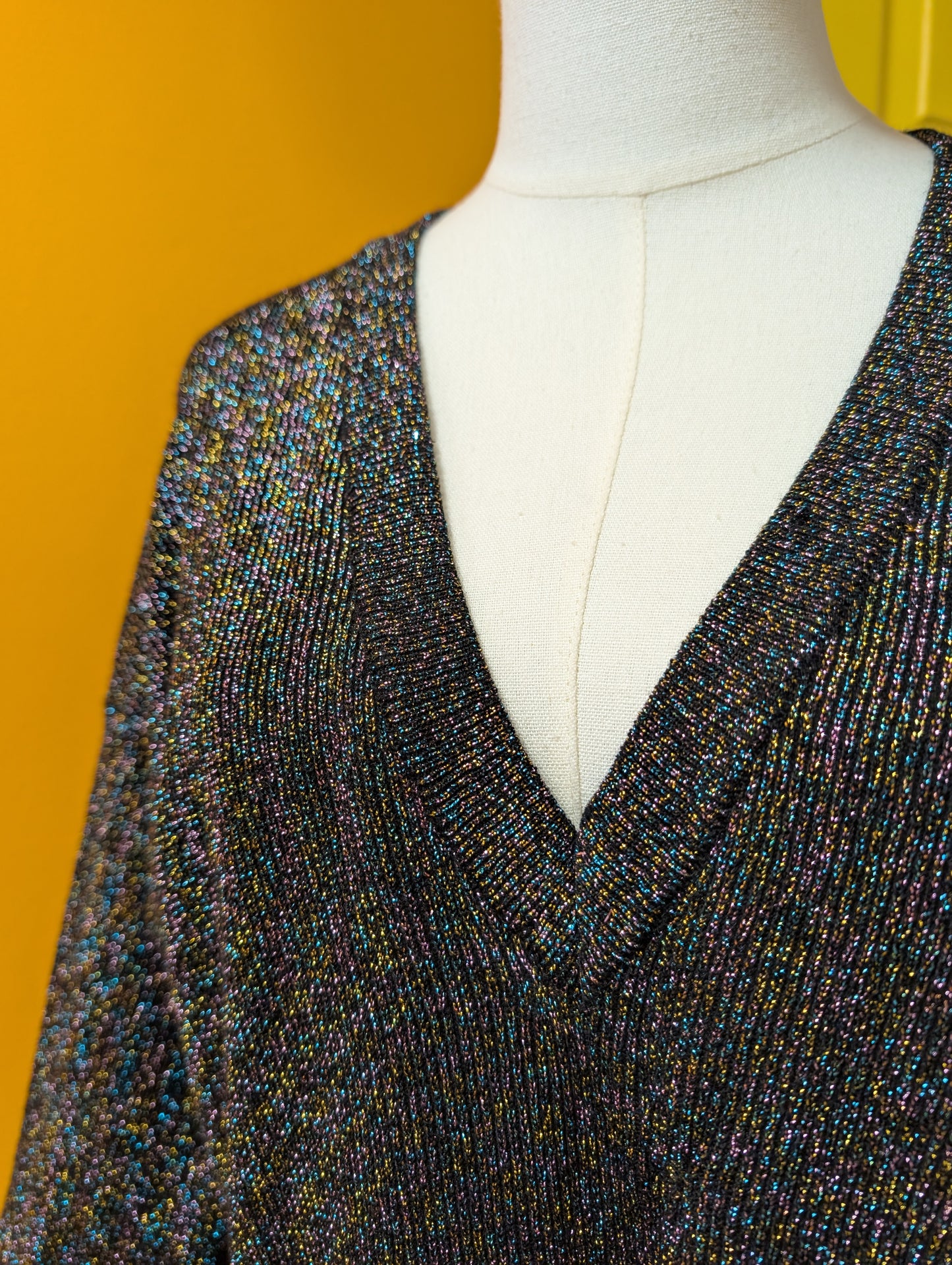 1980s Benetton sparkly wool blend jumper - M