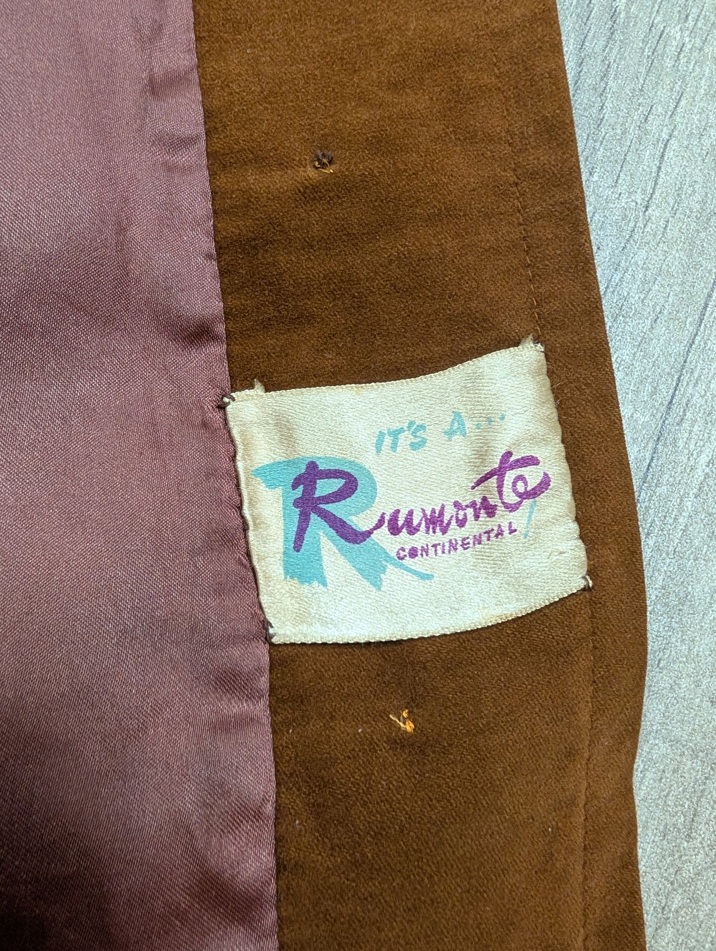50s/60s Rumonte brown jacket - XS/S