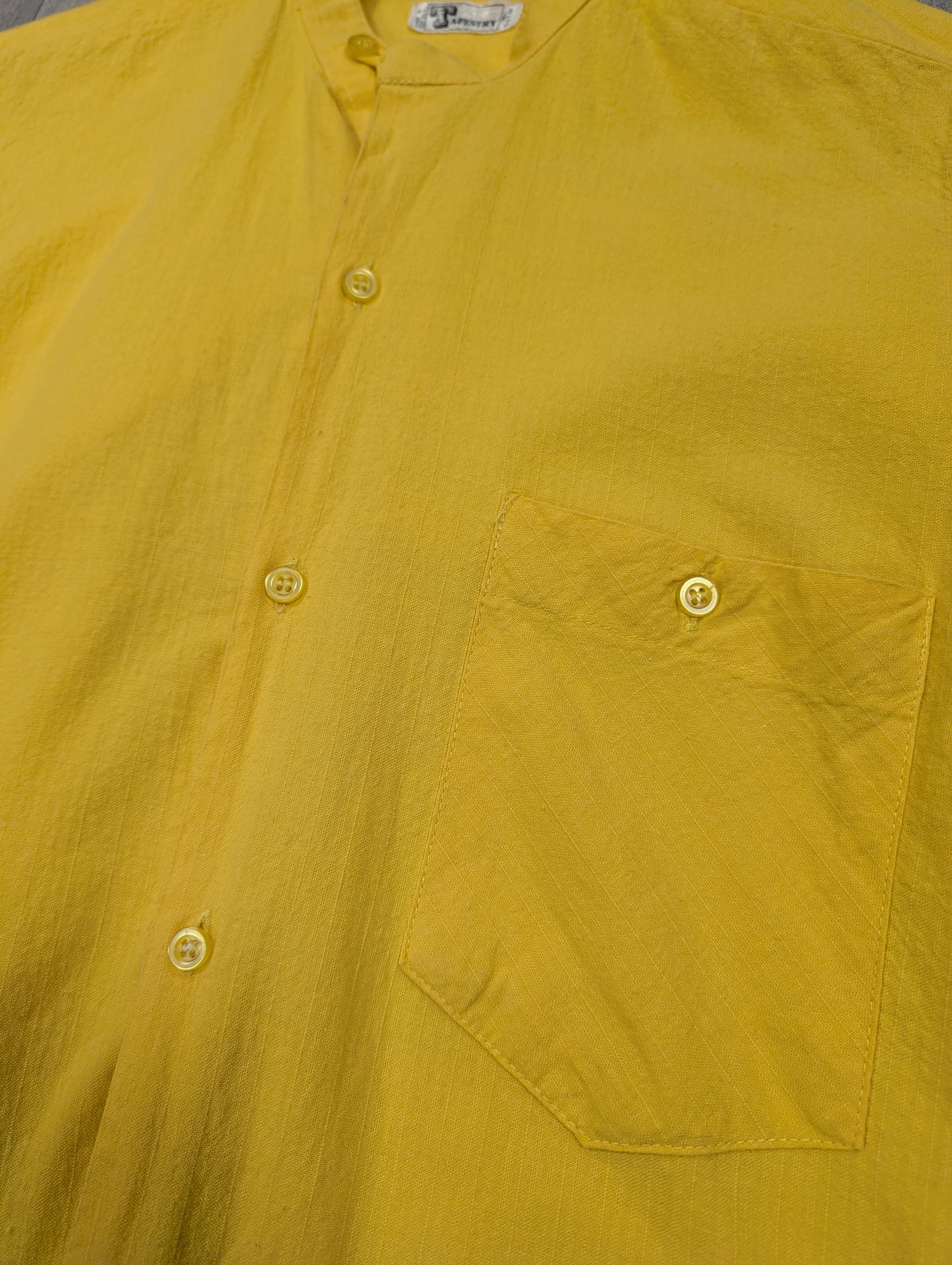 1970s Tapestry yellow cotton shirt