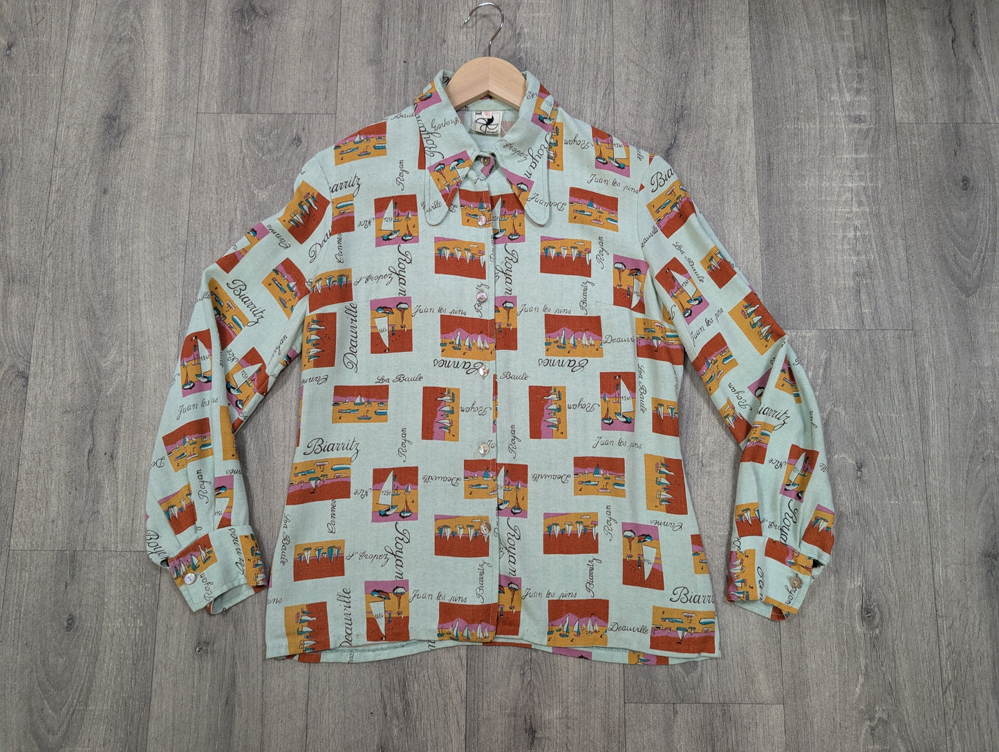 1970s novelty print shirt - S/M