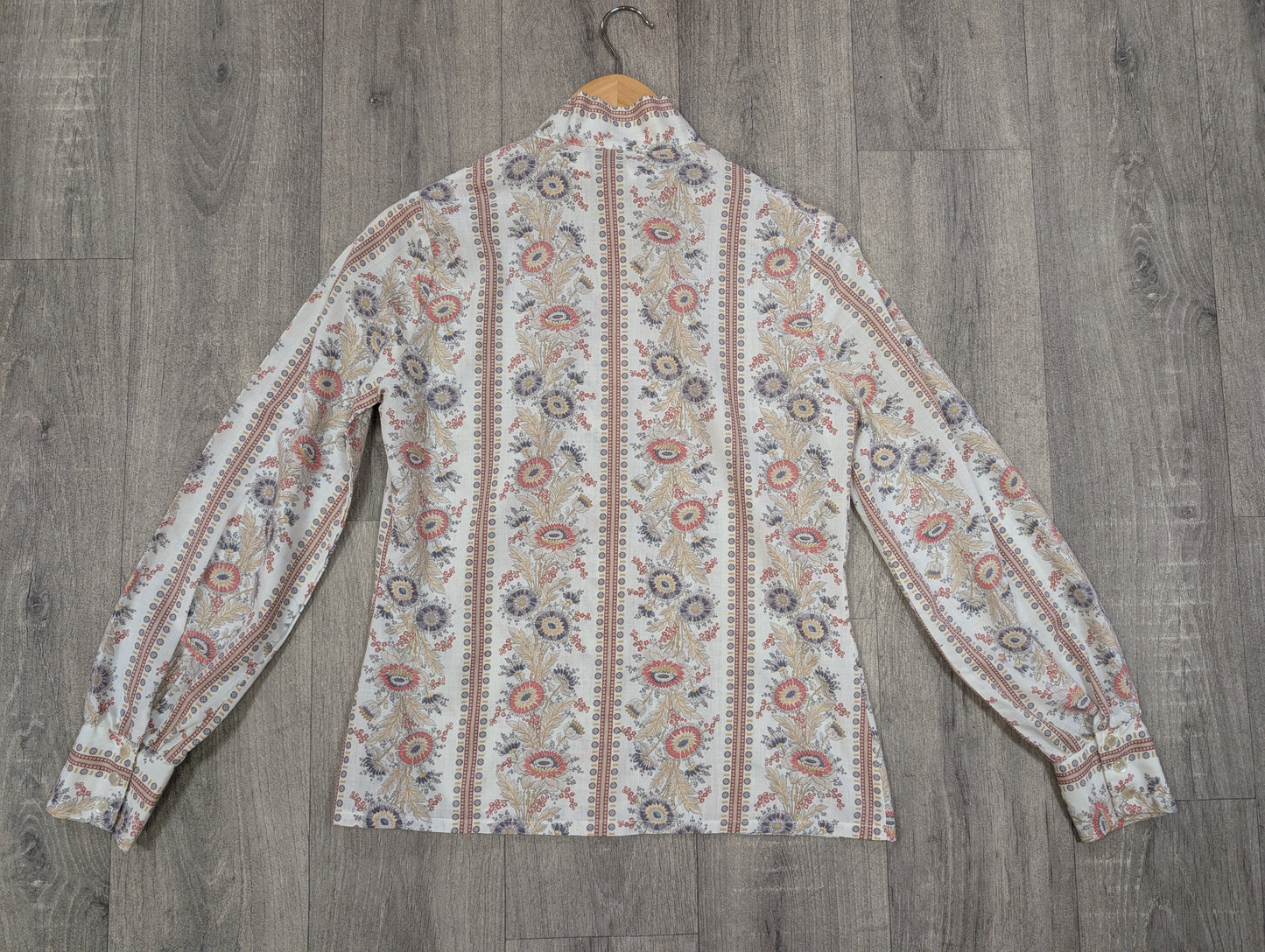 1970s pussy bow blouse -S/M