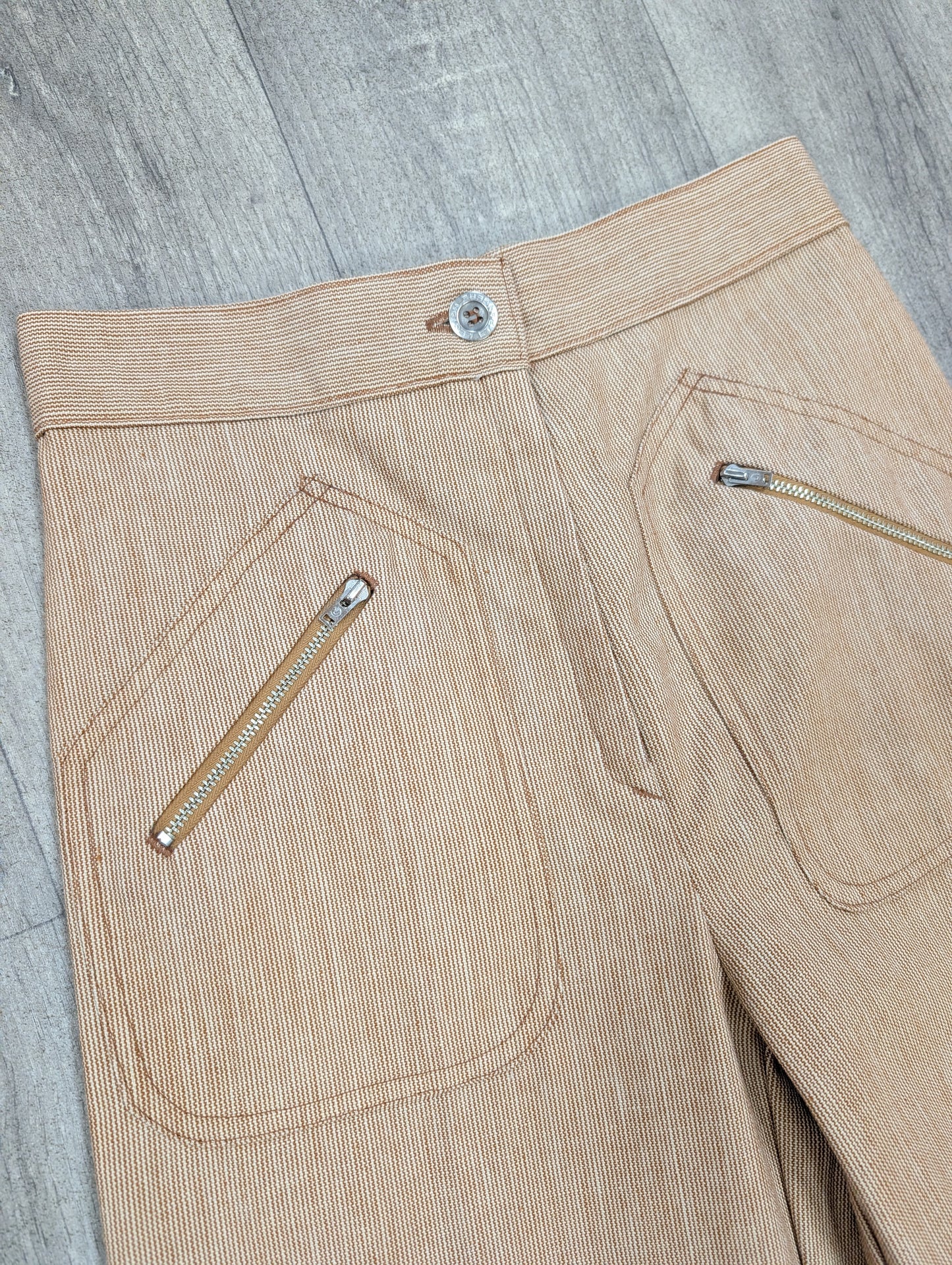 1970s St Michael flares - 25"W, 34"H, 31.5"L