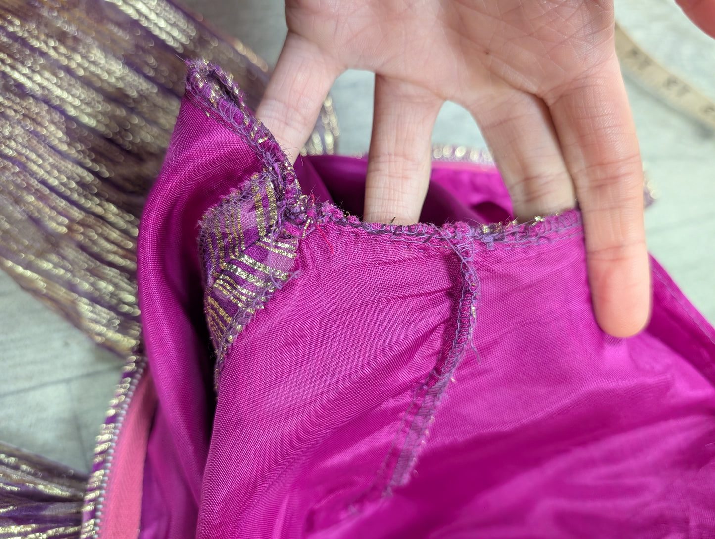 60s/70s Peterson Maid sparkly purple & gold dress - XS/S/6/8