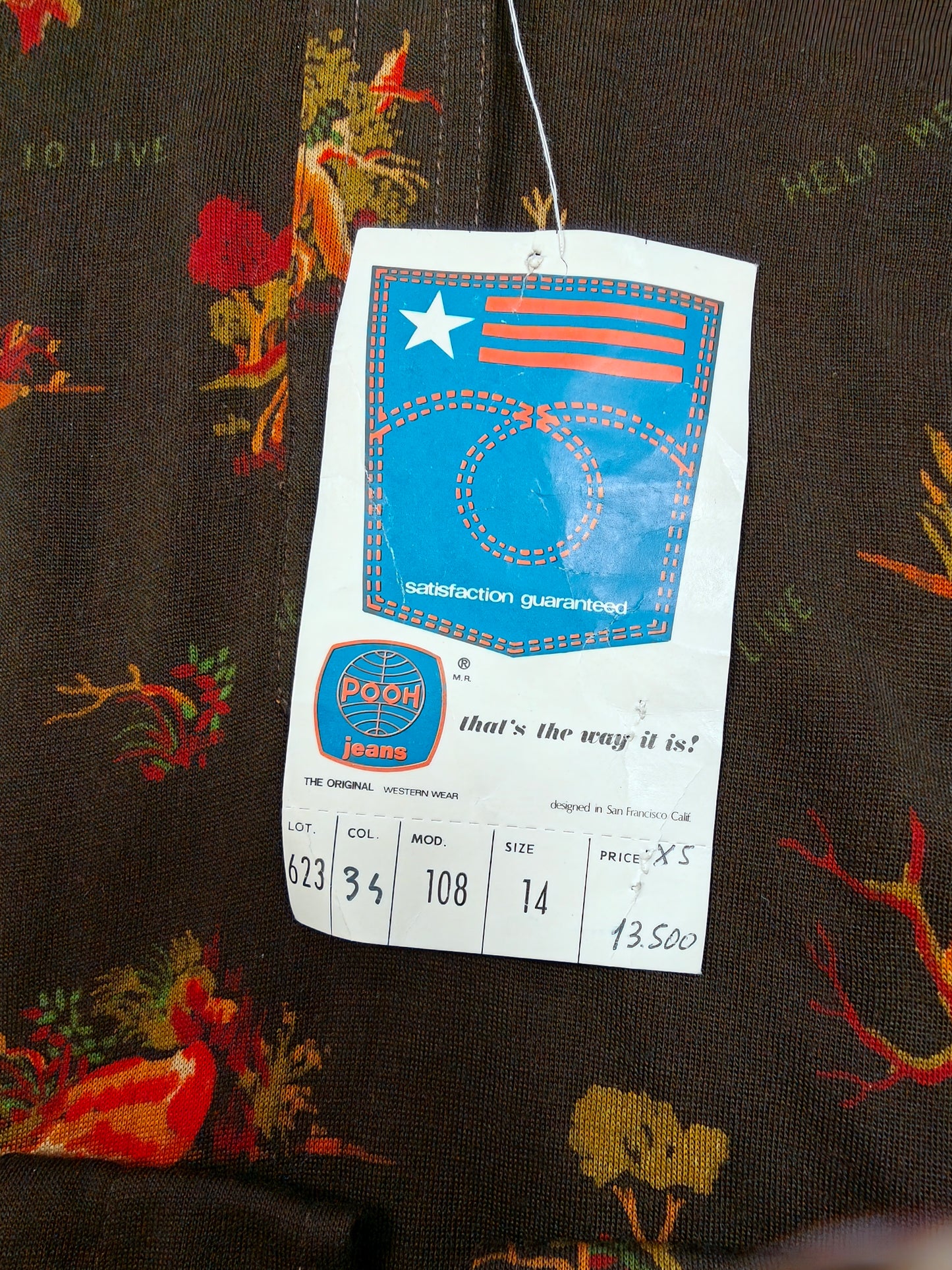 Deadstock 1970s Pooh novelty print 'Help me to live' shirt - XS