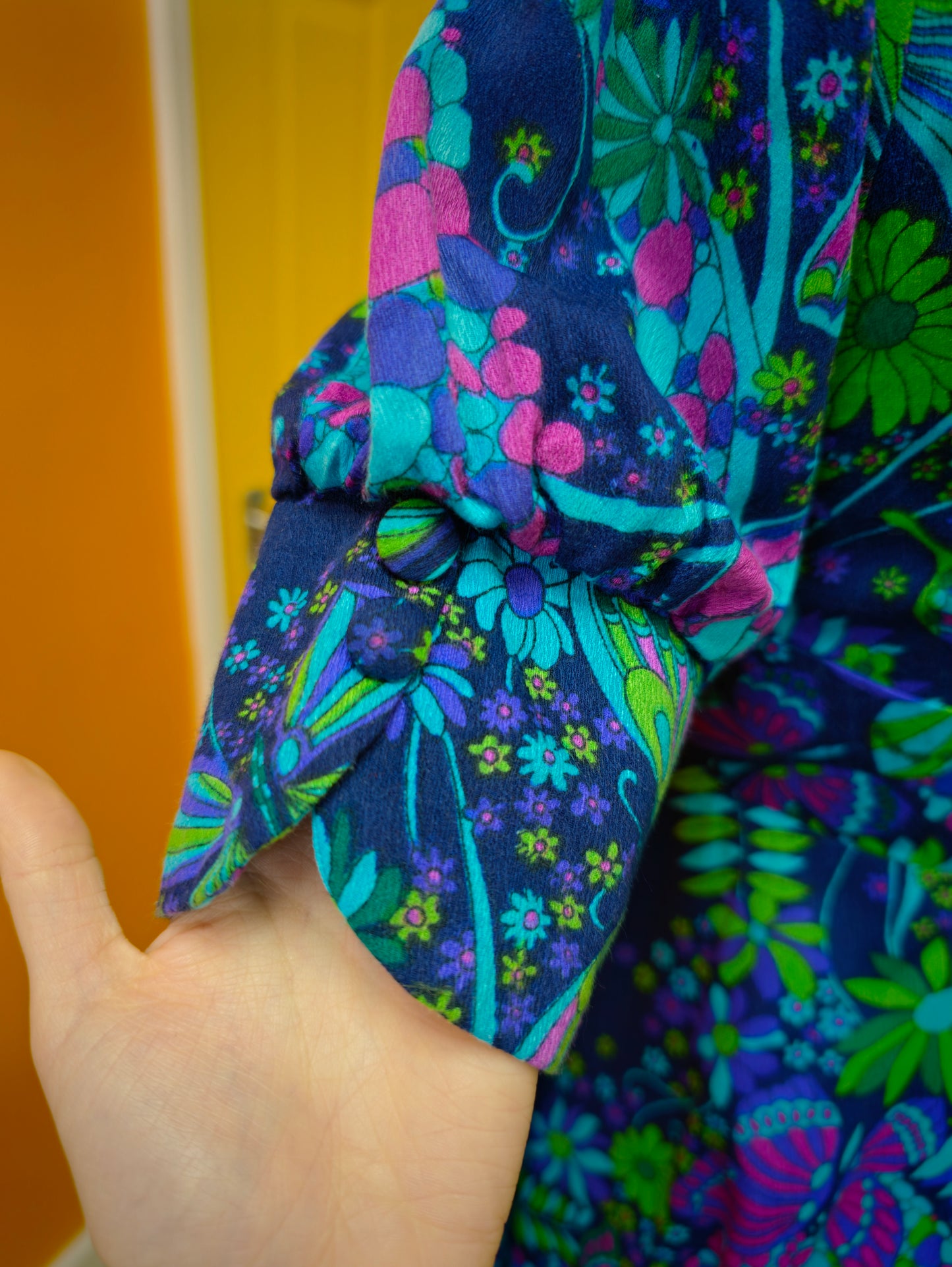 1970s Fumi's Originals Hawaiian butterfly print dress - XS/S/6/8